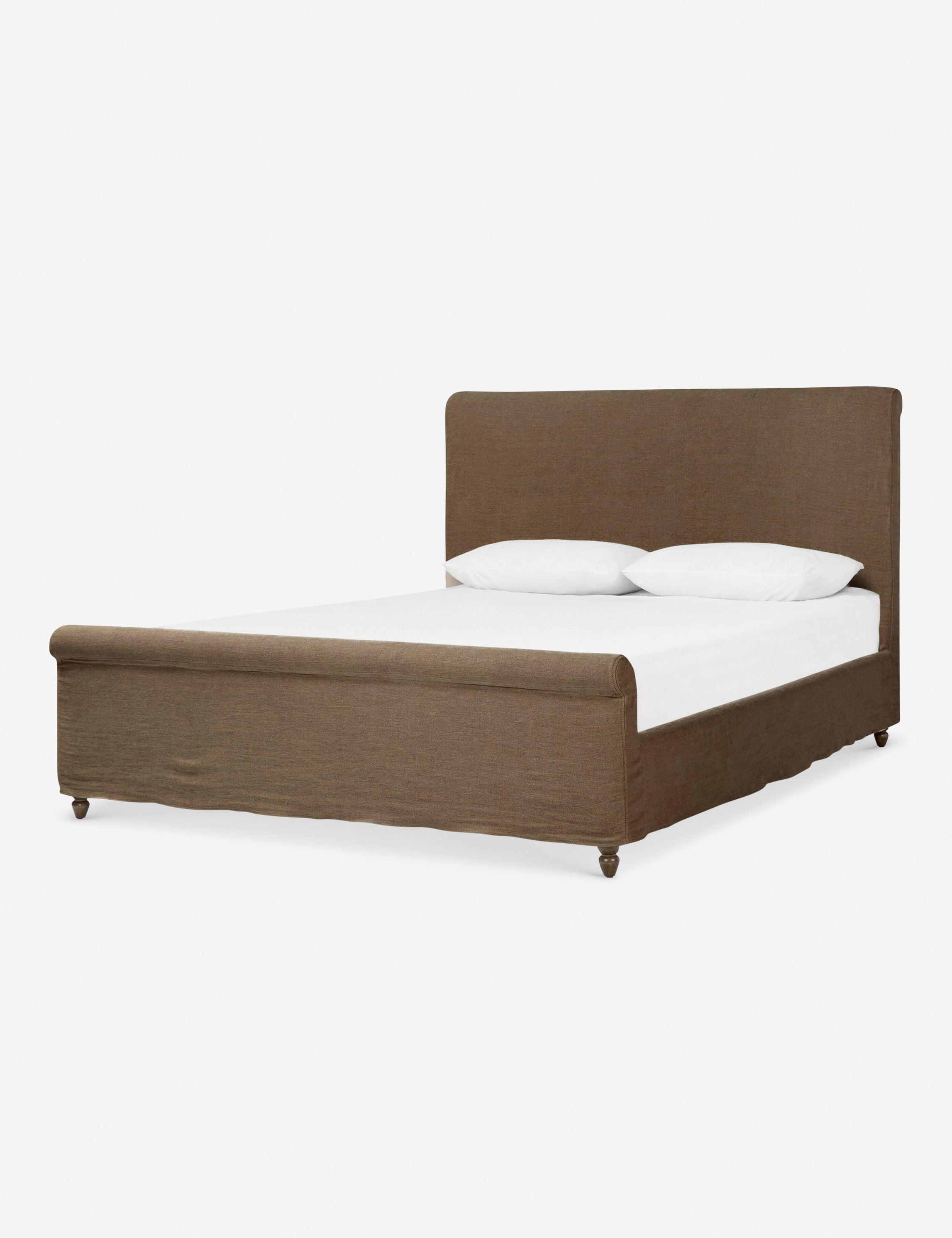 Dalia Slipcover Bed by Amber Lewis x Four Hands - Coffee / Queen