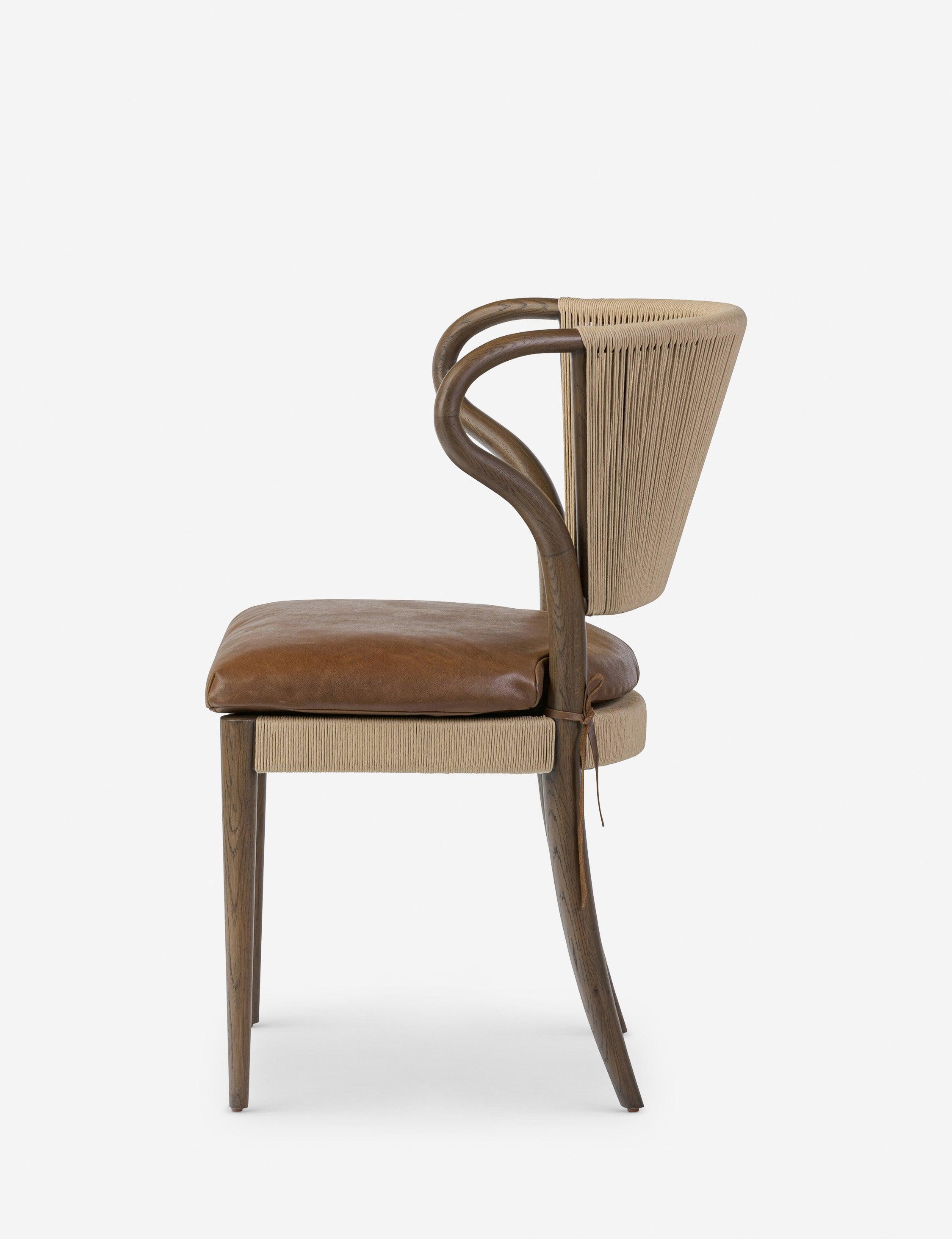 Amira Dining Chair by Amber Lewis x Four Hands - Mahogany Leather