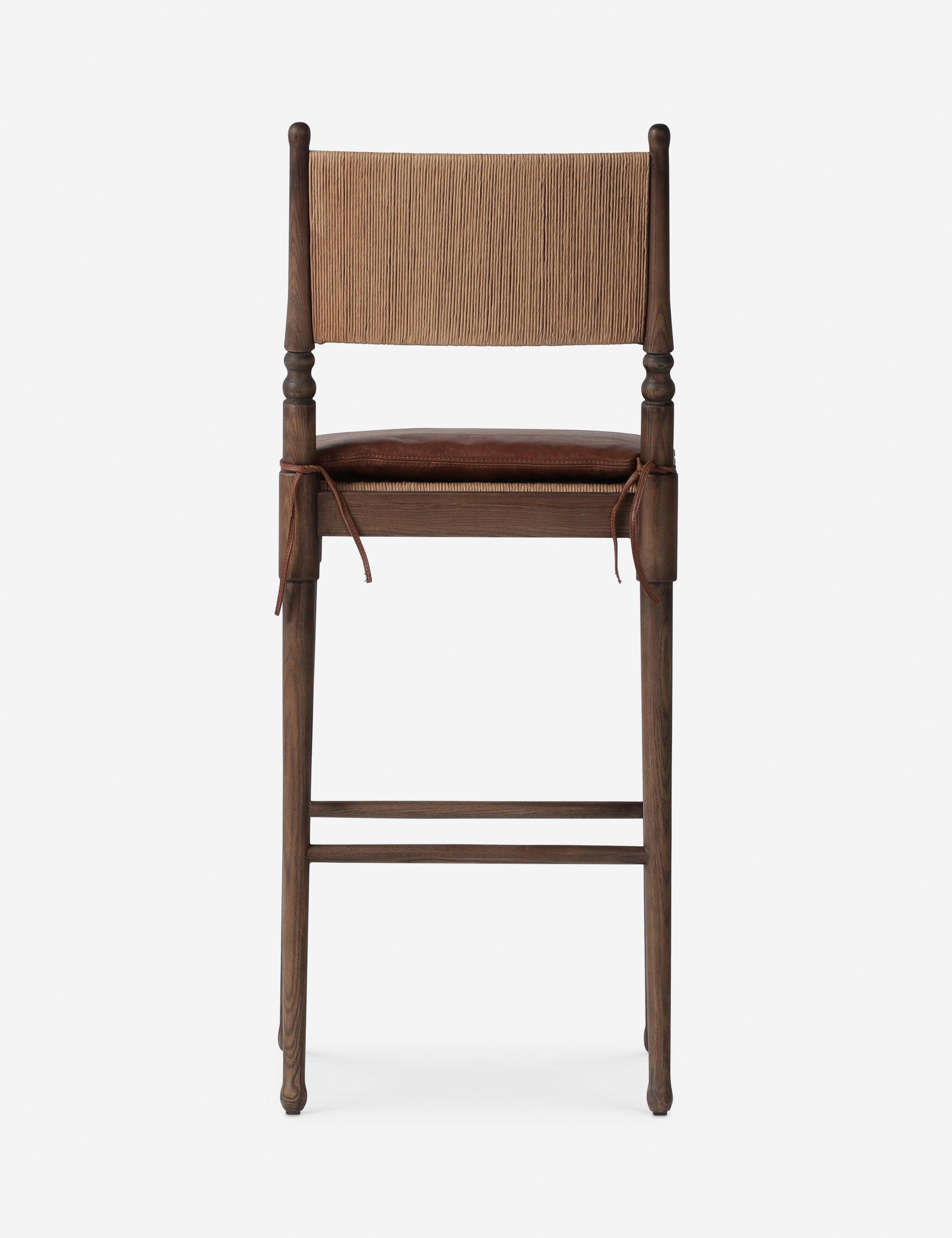 Fayth Bar and Counter Stool by Amber Lewis x Four Hands - Mahogany Leather / Bar