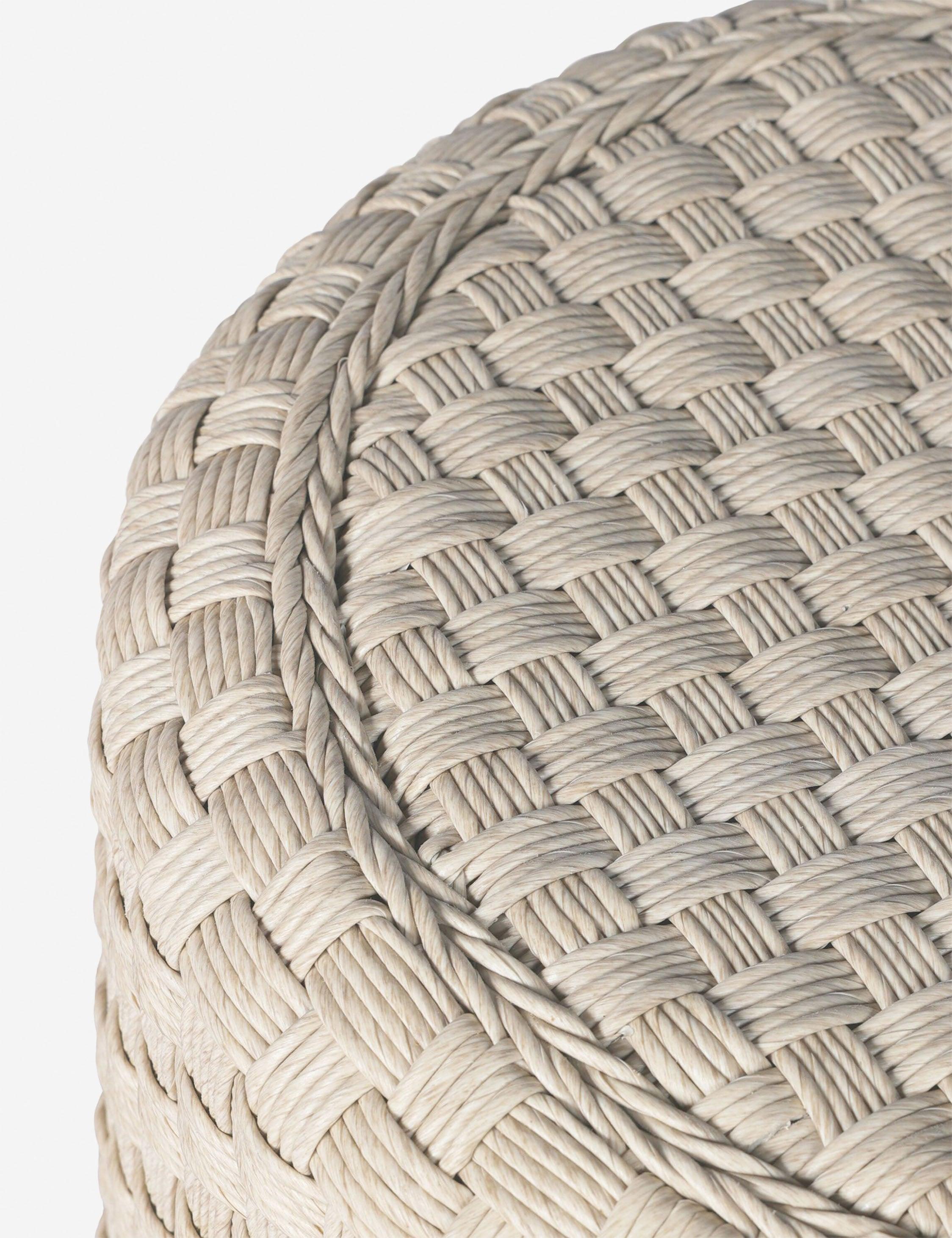 Venetia Indoor / Outdoor Round Side Table by Amber Lewis x Four Hands - Vintage White