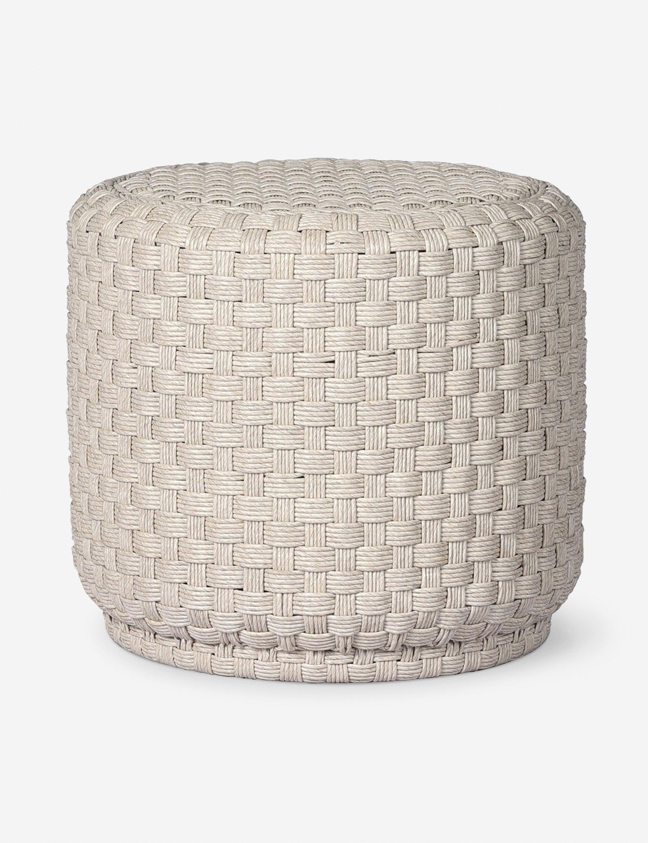 Venetia Indoor / Outdoor Round Side Table by Amber Lewis x Four Hands - Vintage White
