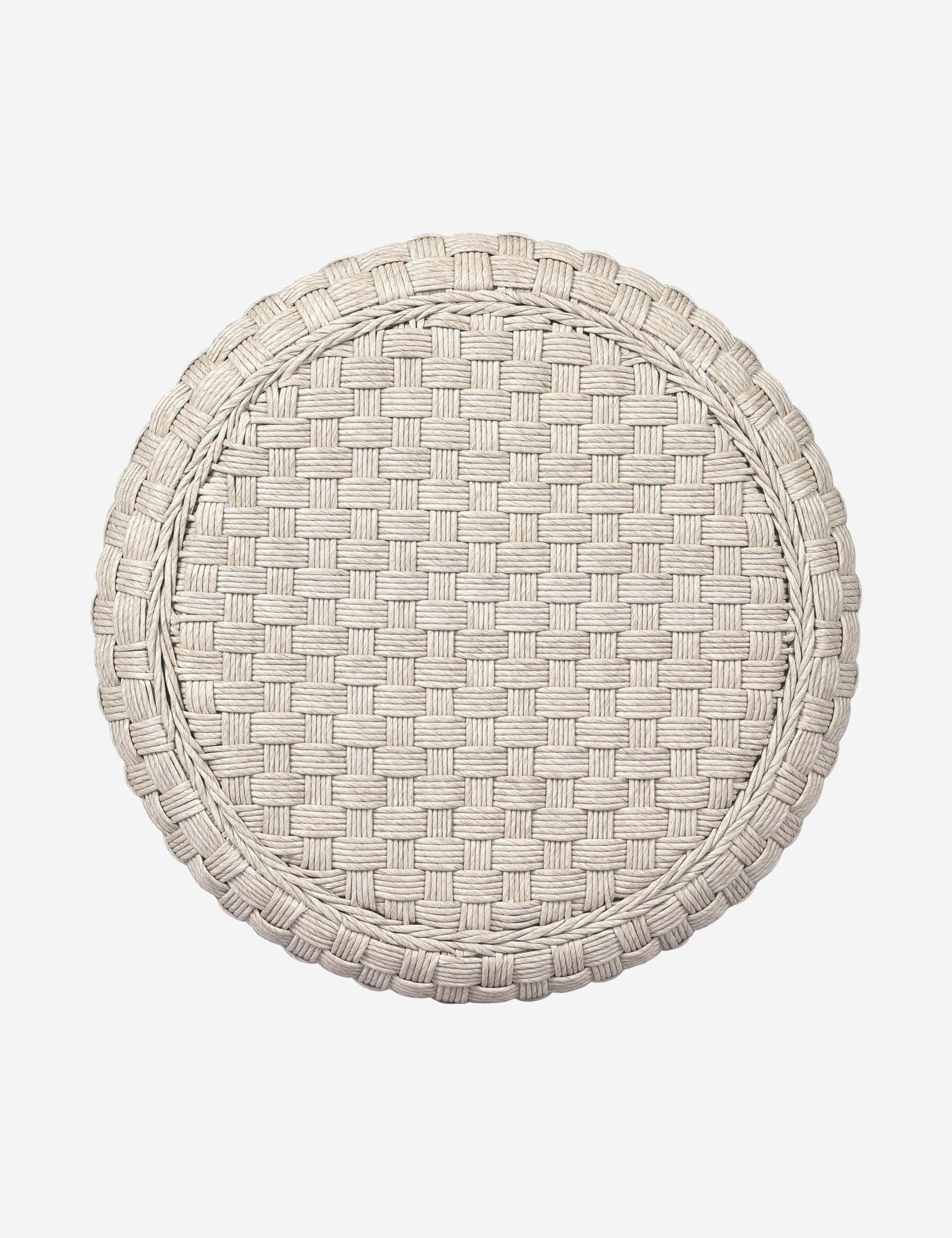 Venetia Indoor / Outdoor Round Side Table by Amber Lewis x Four Hands - Vintage White