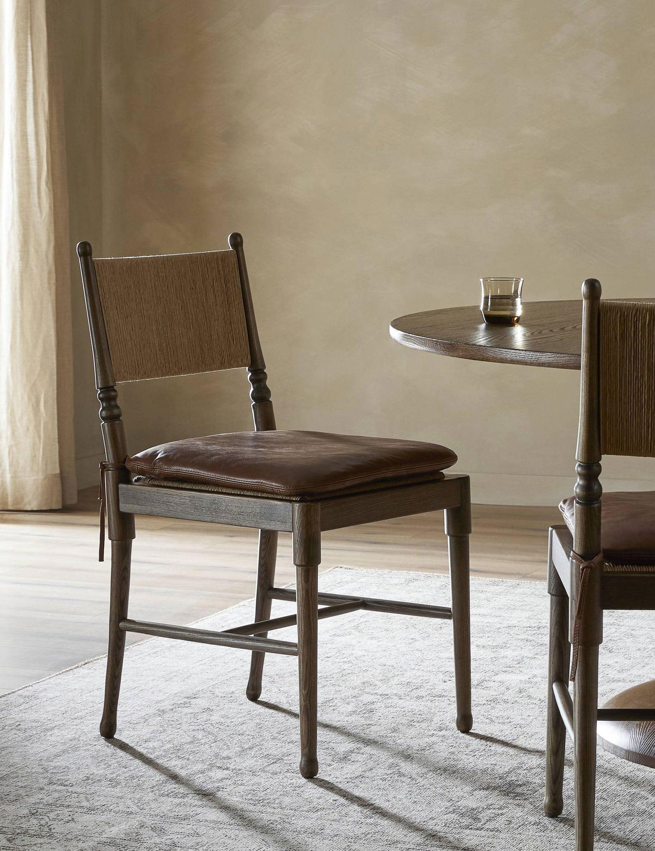 Fayth Dining Chair by Amber Lewis x Four Hands - Mahogany Leather