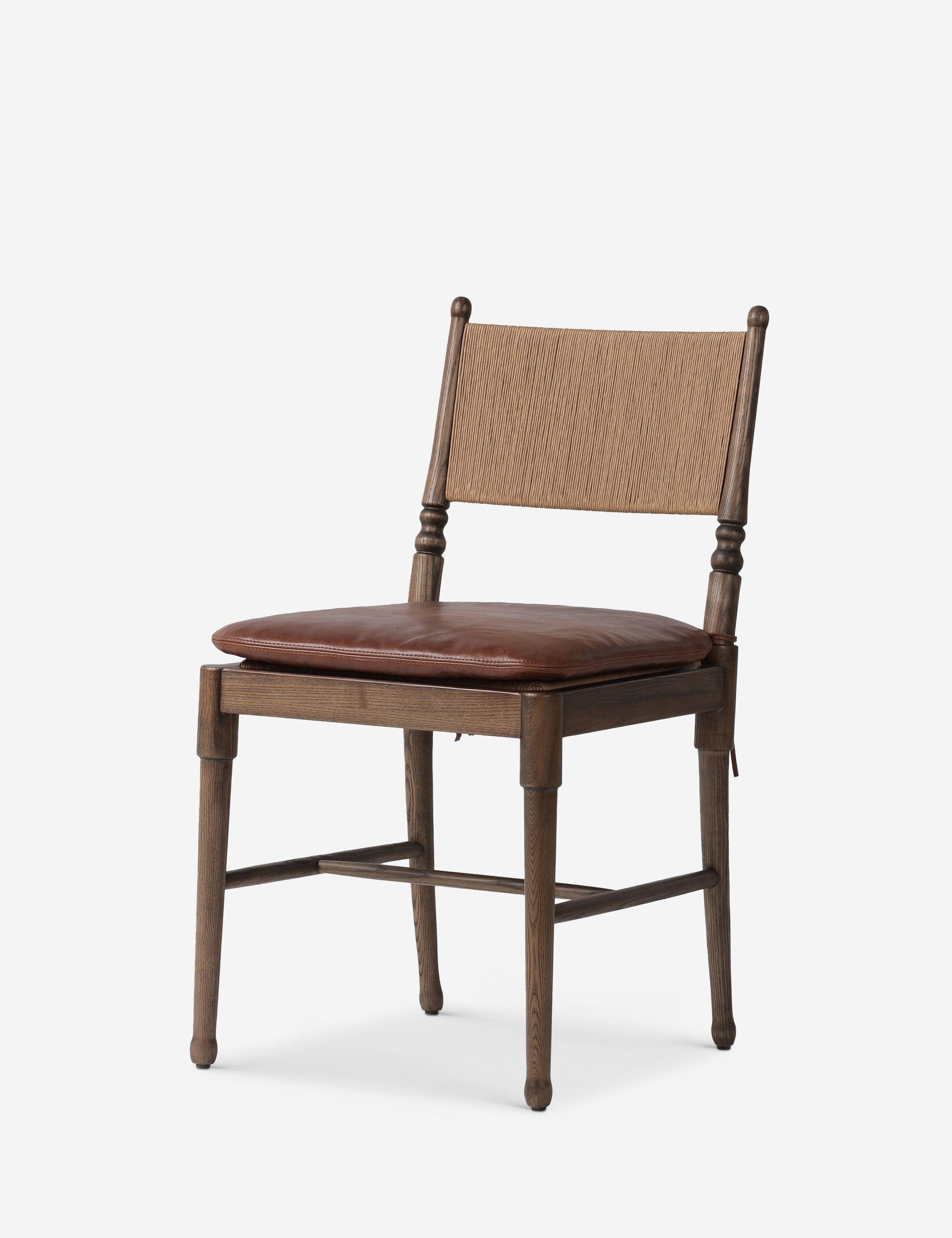 Fayth Dining Chair by Amber Lewis x Four Hands - Mahogany Leather