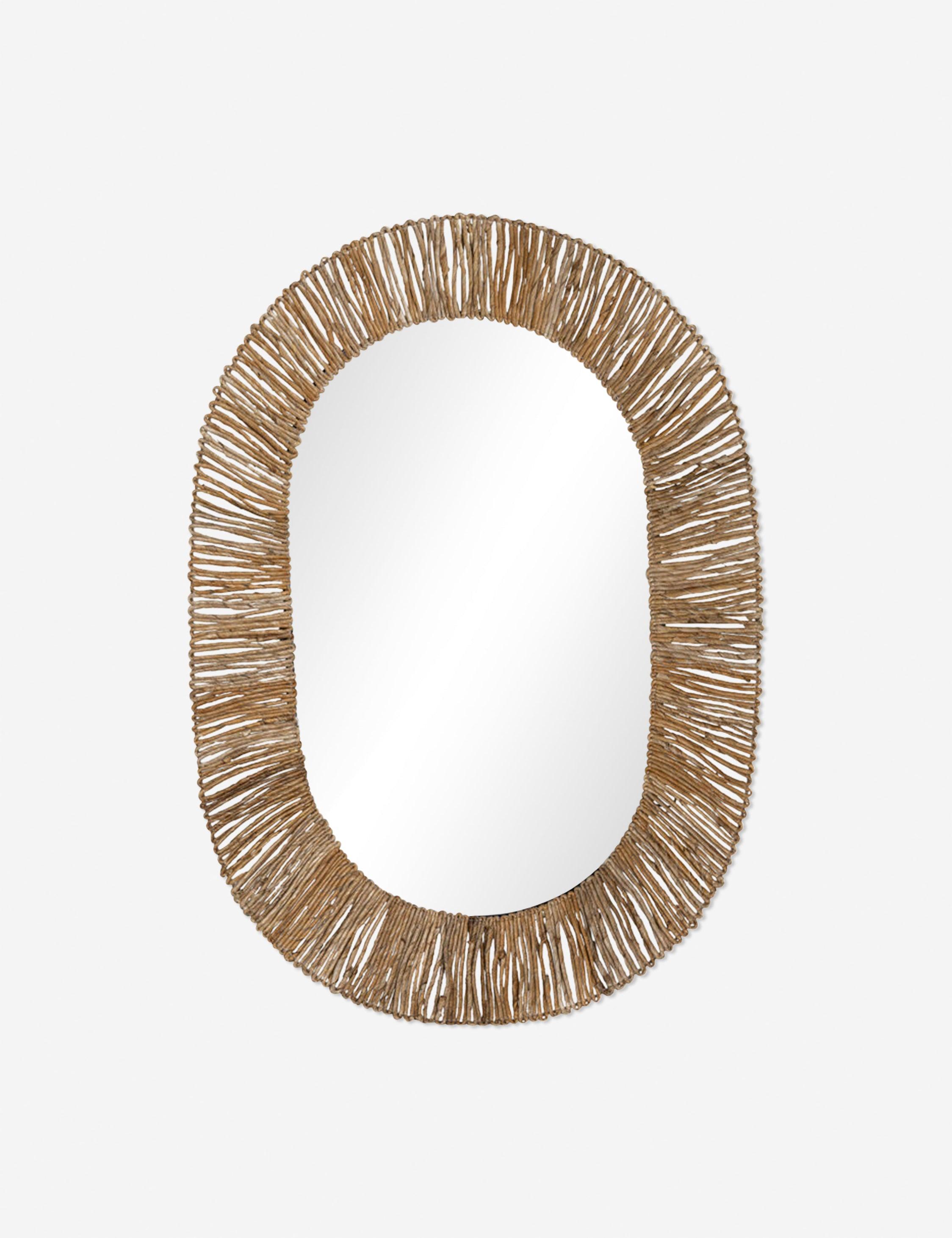 Itzayana 39.75'' Natural Woven Oval Wall Mirror