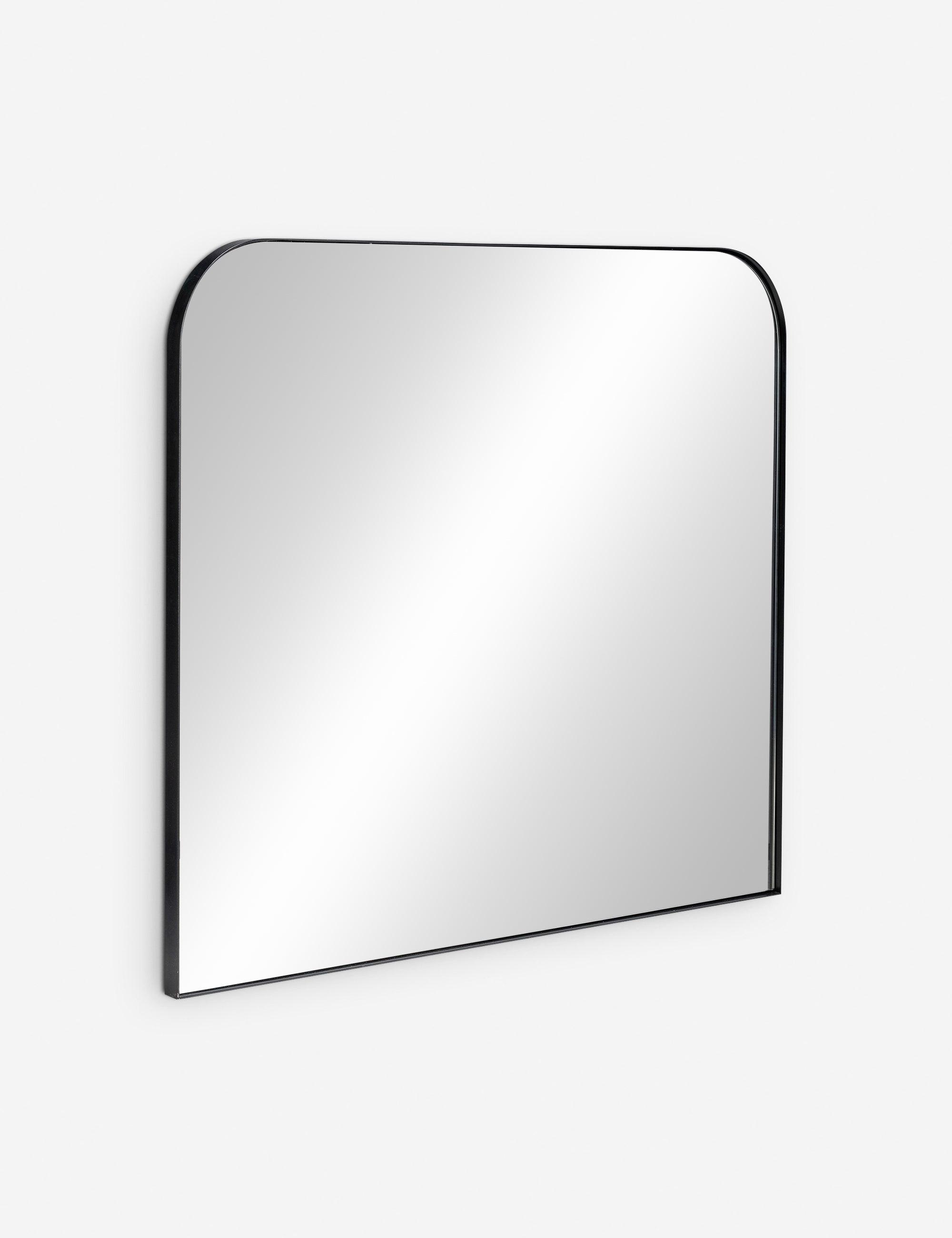 Elegant Matte Black Rectangular Vanity Wall Mirror