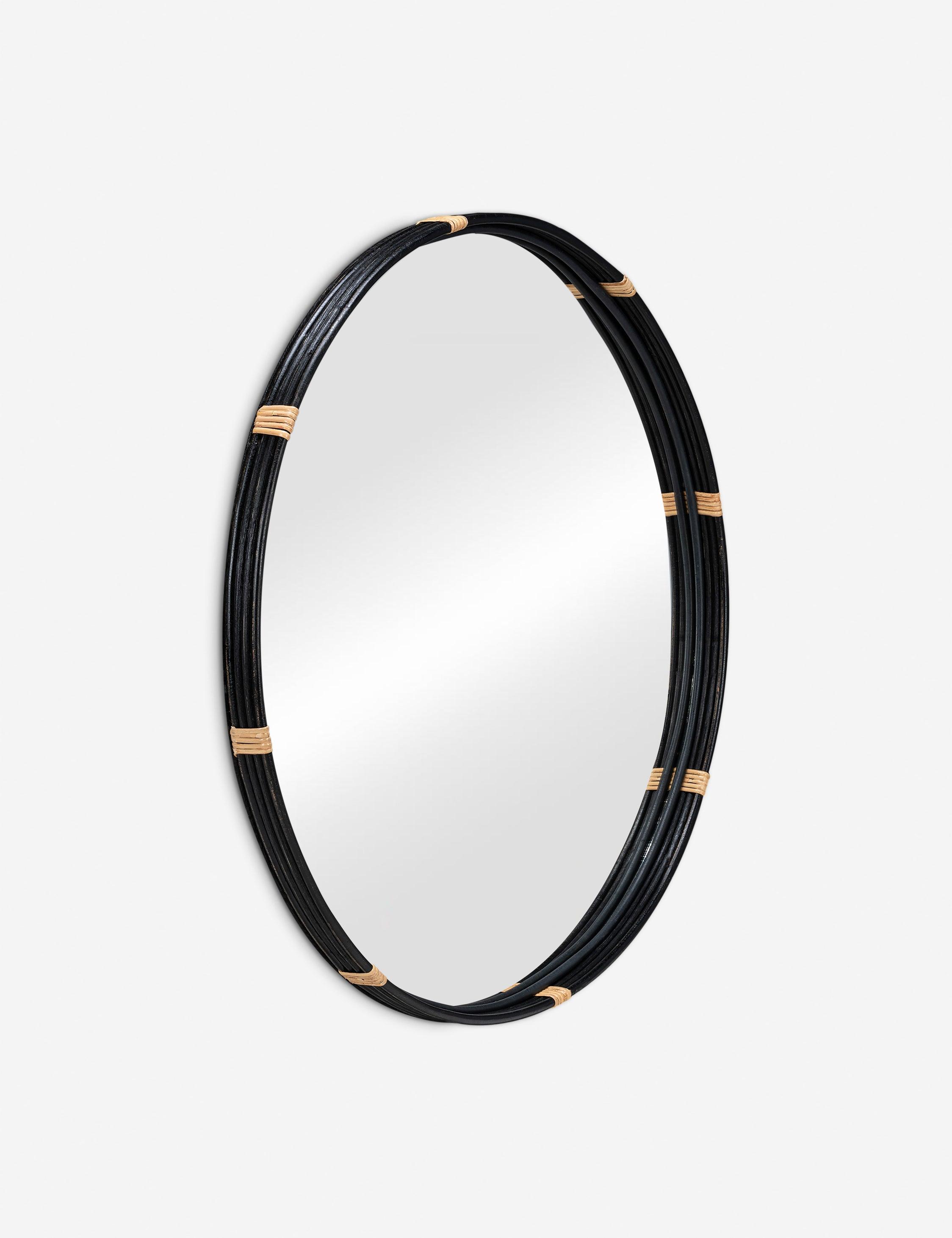 Adaline Round Mirror - Black