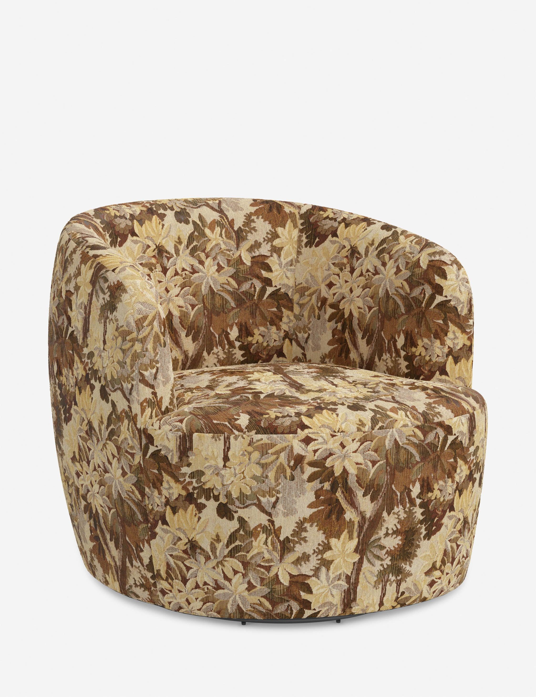 Rue Swivel Chair - Amber Tapestry