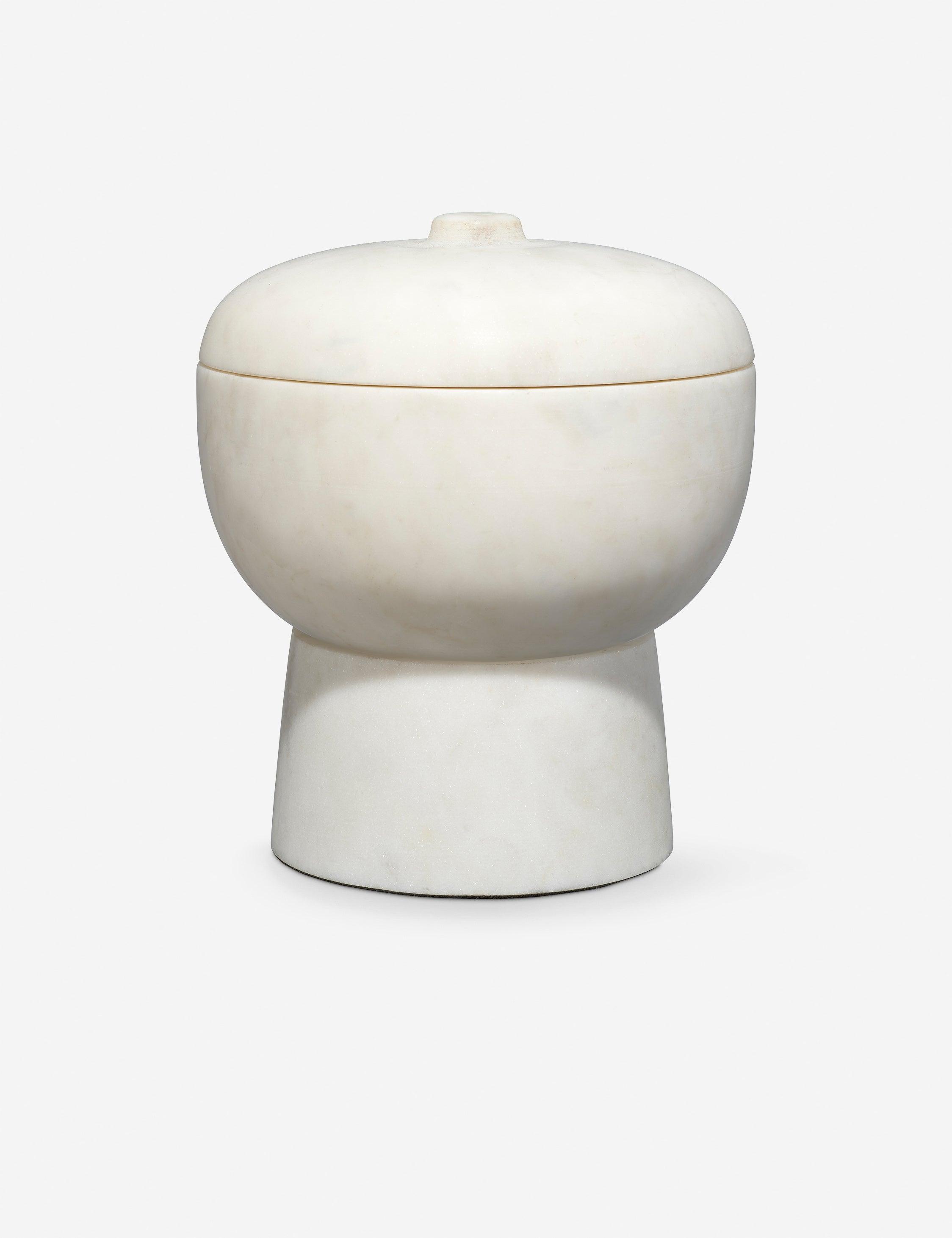 Odesky Lidded Bowl - White / Large