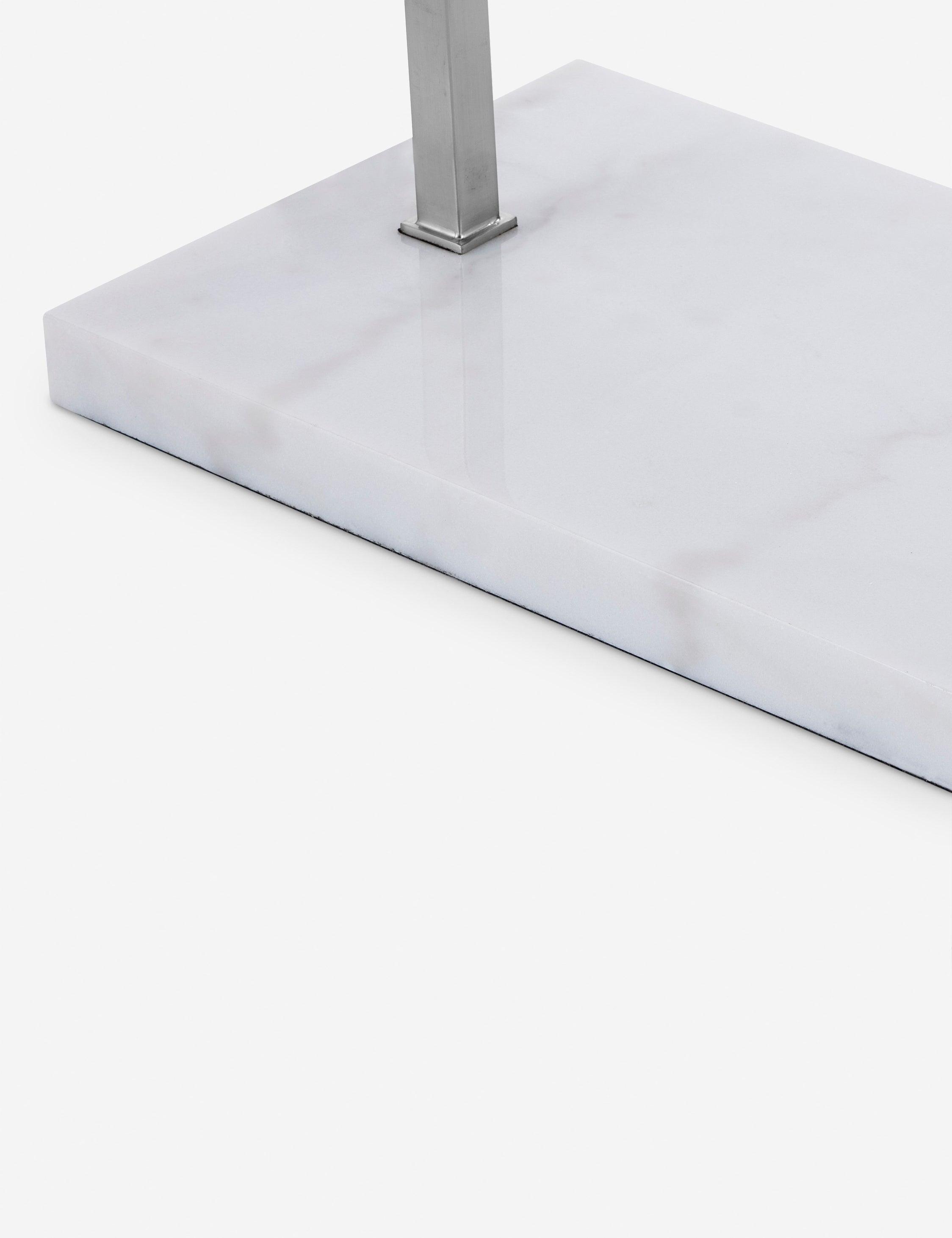 Wilson Floor Lamp - Brushed Nickel and Marble