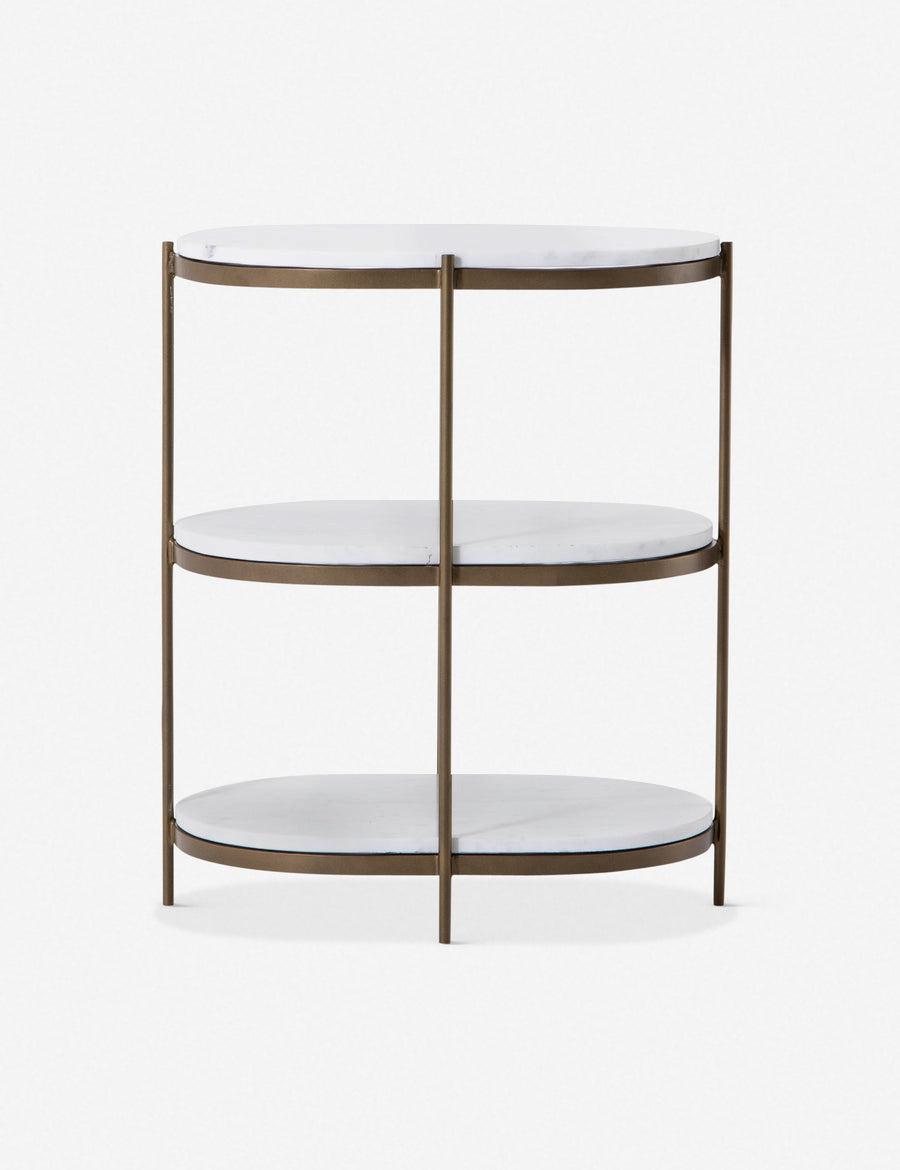 Kayleigh Nightstand - White Marble