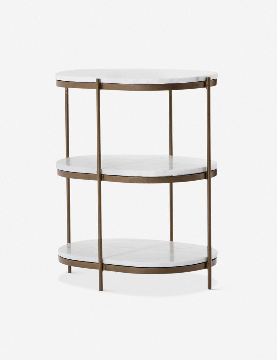 Kayleigh Nightstand - White Marble