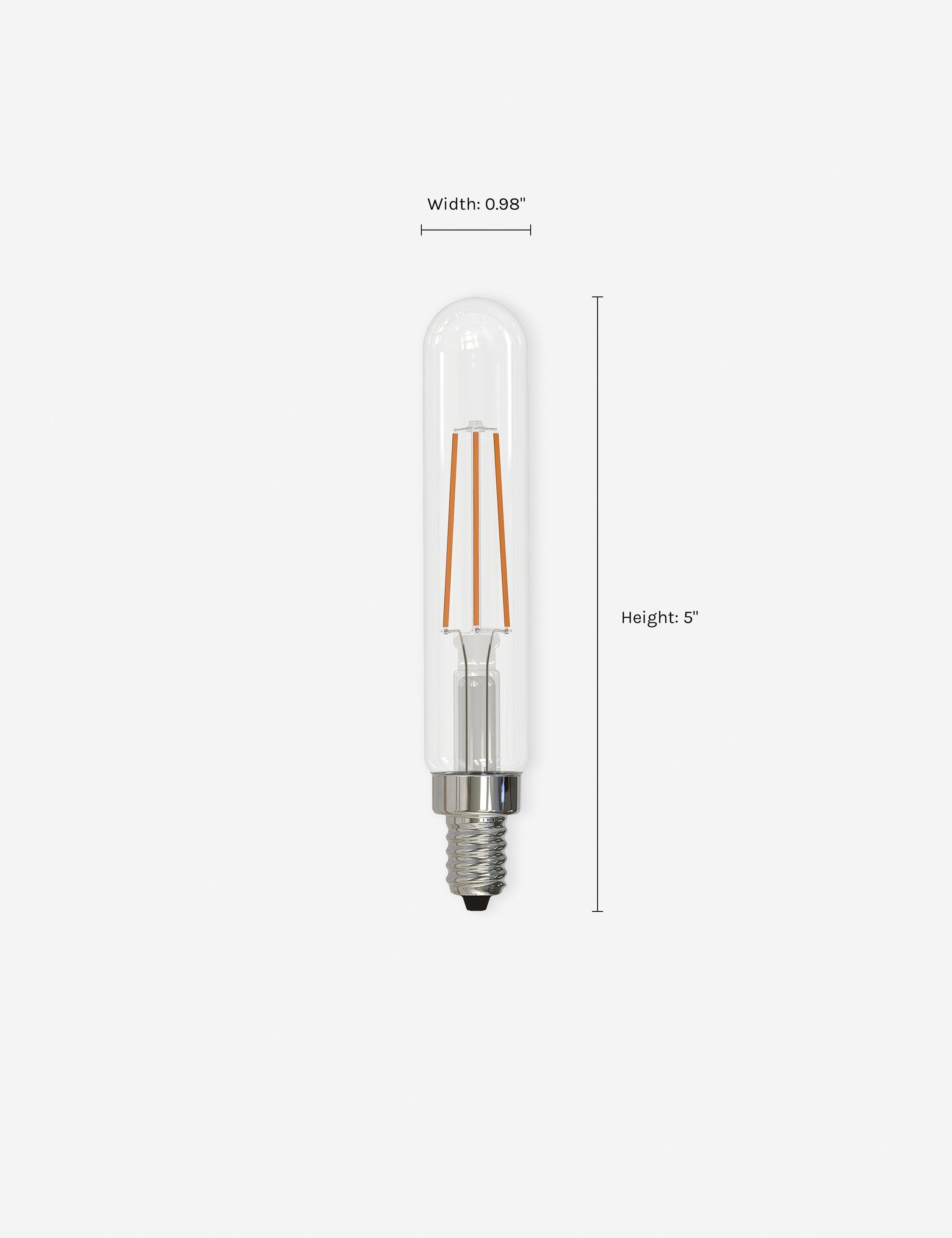 T8 LED Filament Bulb (Set of 4) - Clear Glass / E12 / 4.5Watt