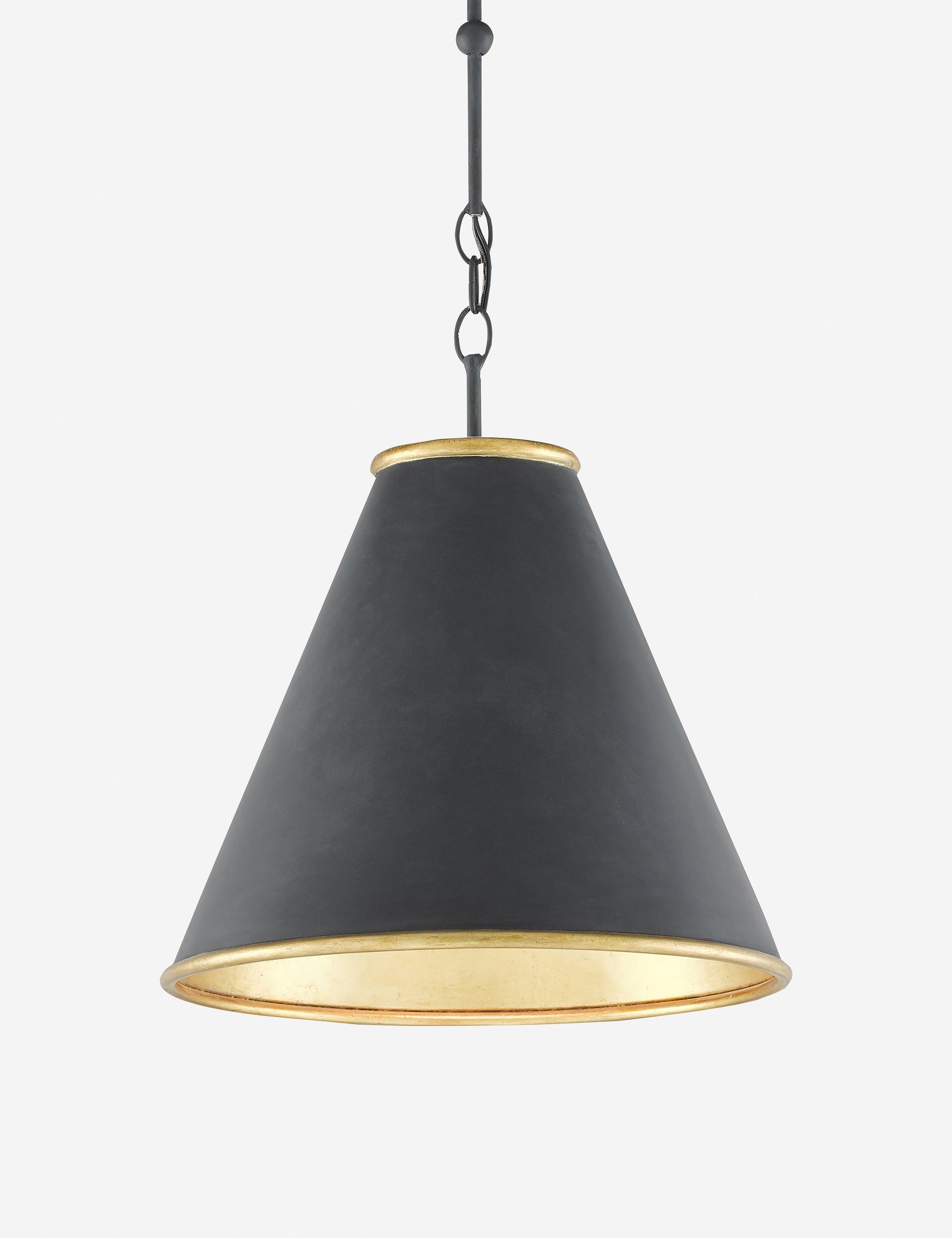Adkins Pendant - Brass and Black / 16"Dia