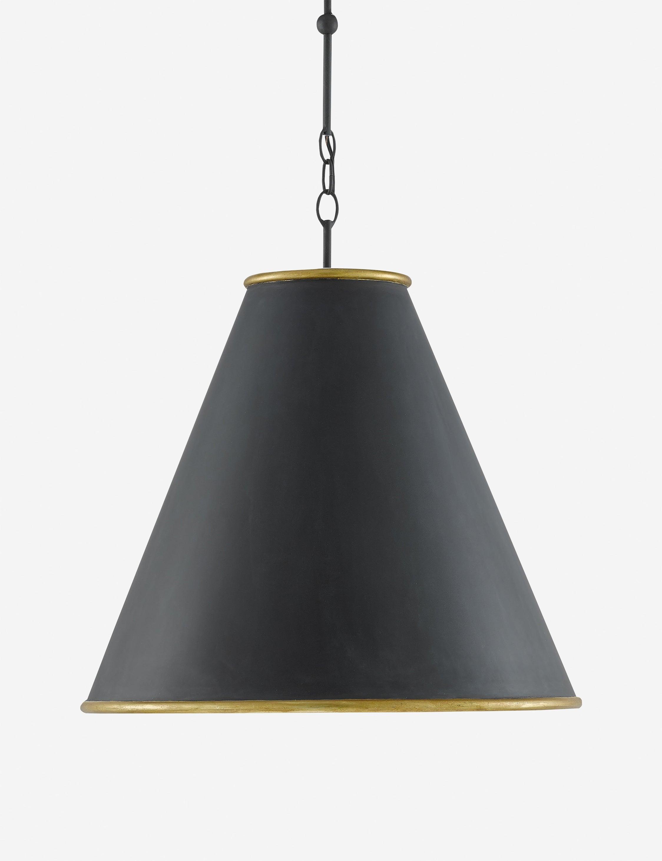 Adkins Pendant - Brass and Black / 22"Dia
