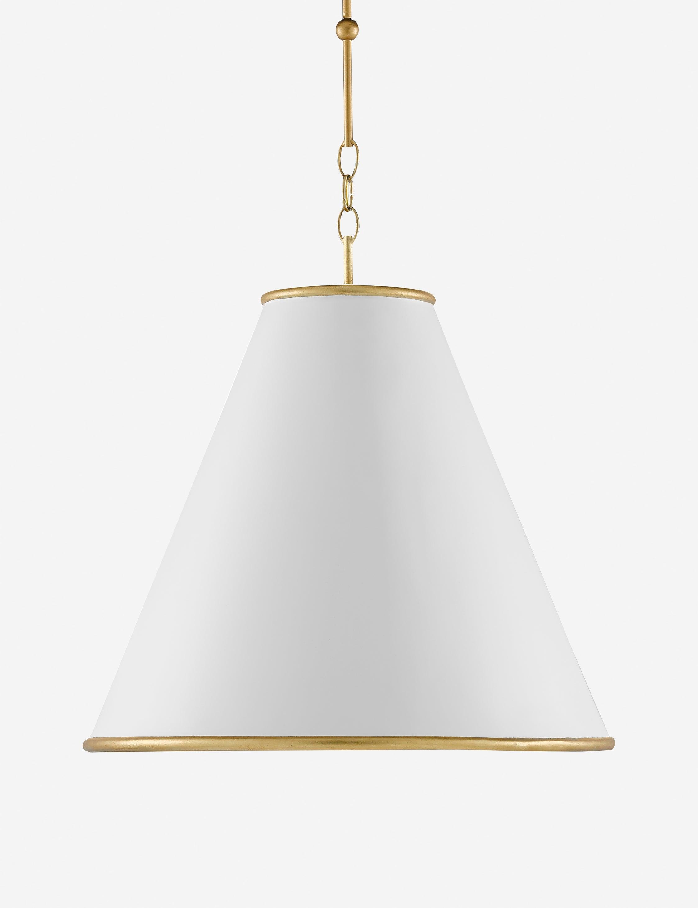 Adkins Pendant - Brass and White / 22"Dia