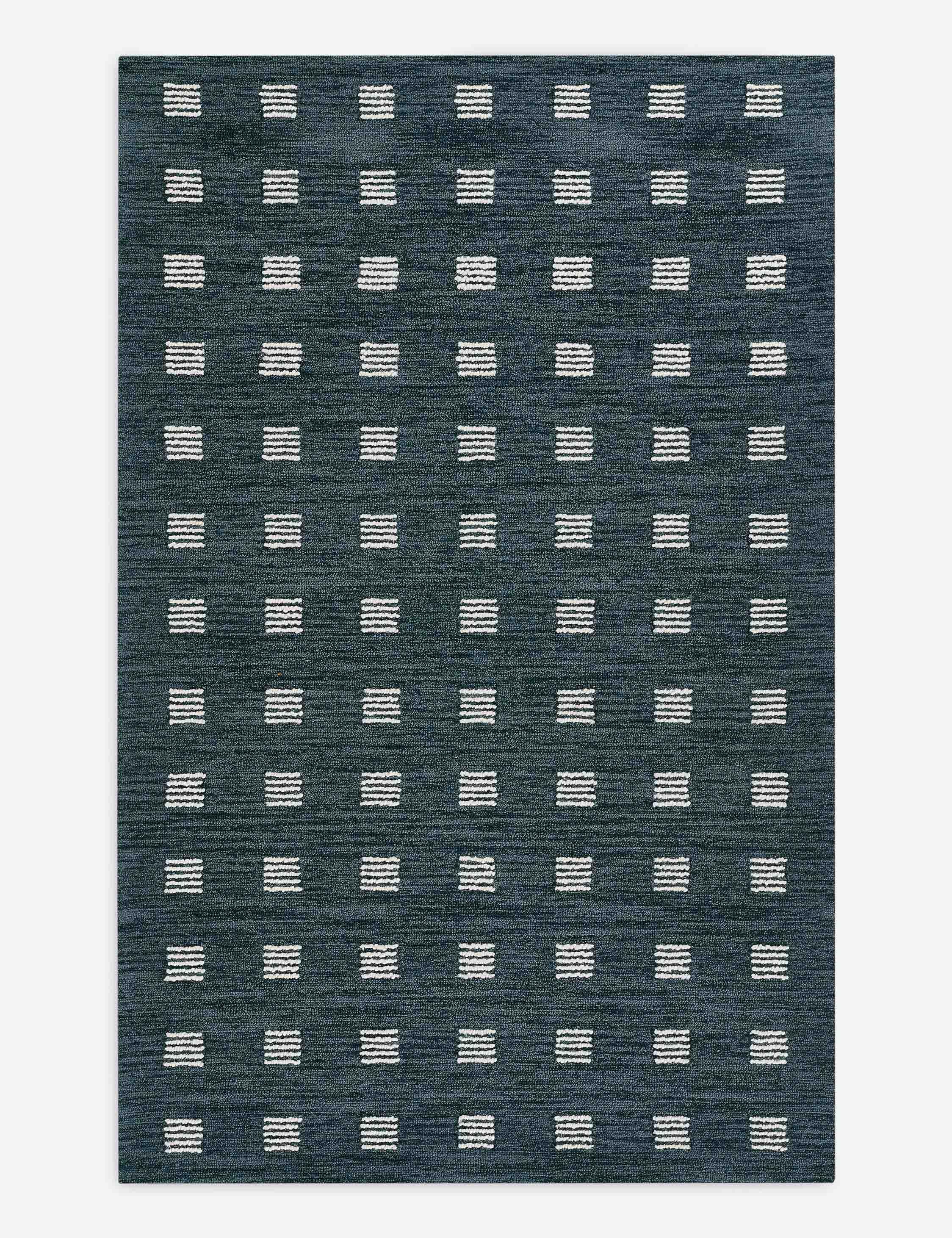 Ebba Hand-Tufted Wool Rug - Blue / 2'3" x 8' Runner