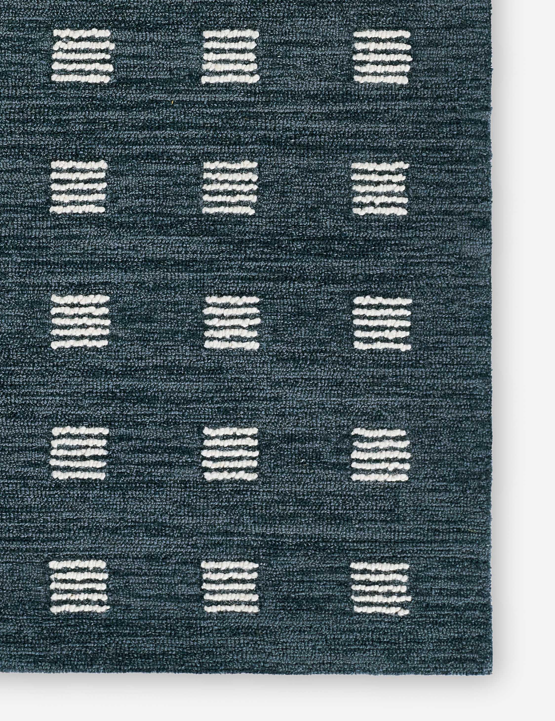 Ebba Hand-Tufted Wool Rug - Blue / 2'3" x 8' Runner