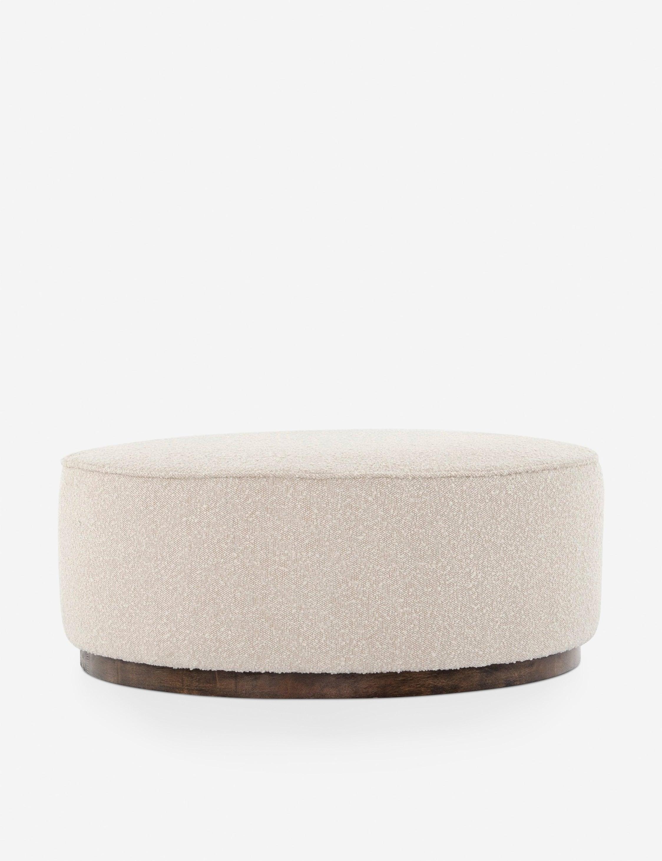 Aldora Round Ottoman - Natural Boucle