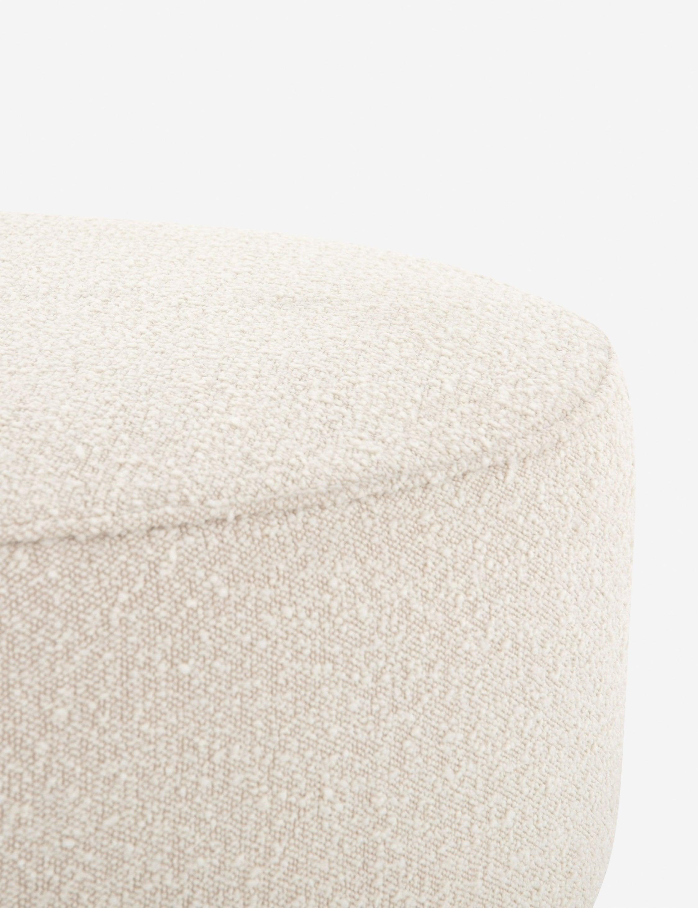 Aldora Round Ottoman - Natural Boucle