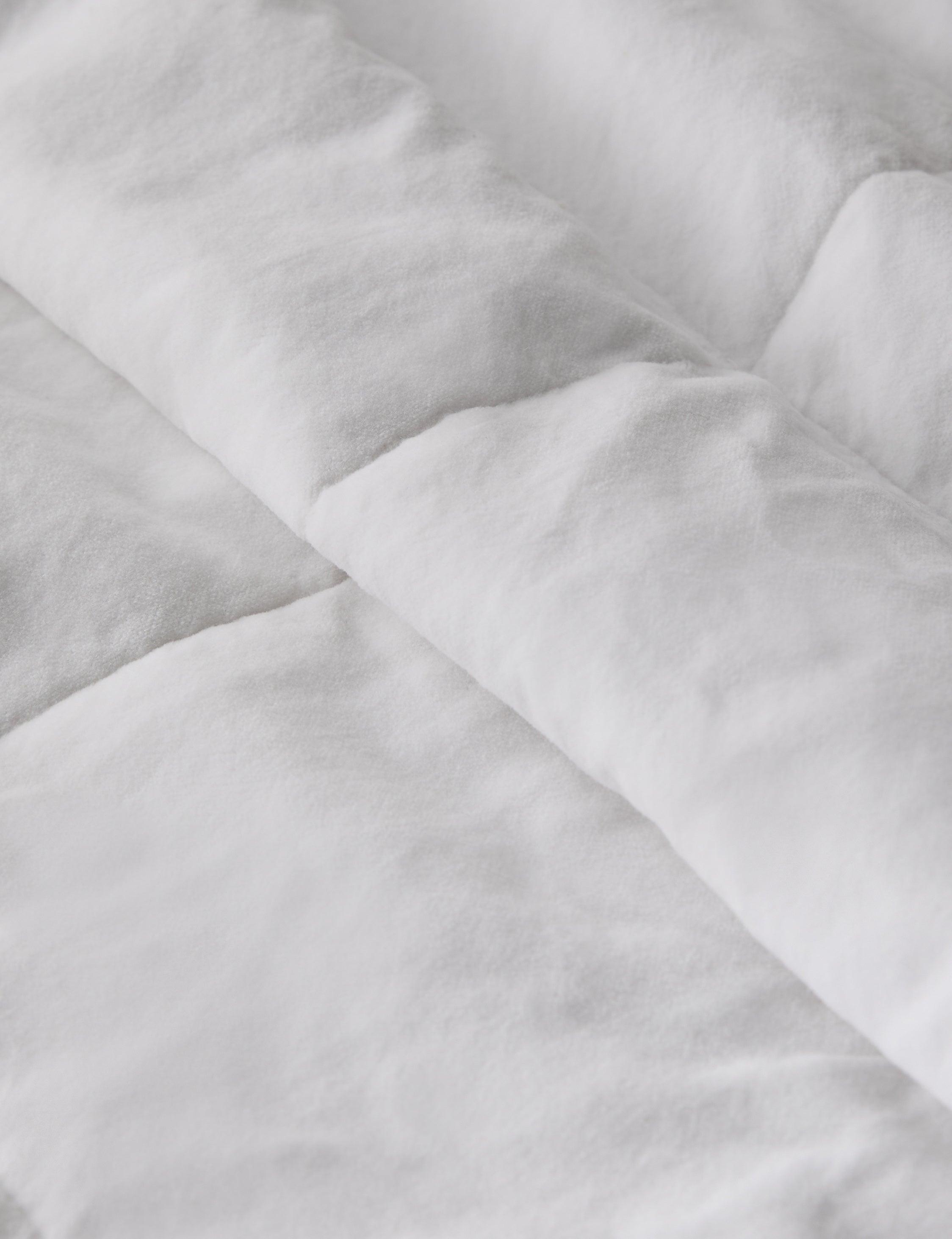 Amsterdam Cotton Velvet Coverlet by Pom Pom at Home - White / Twin