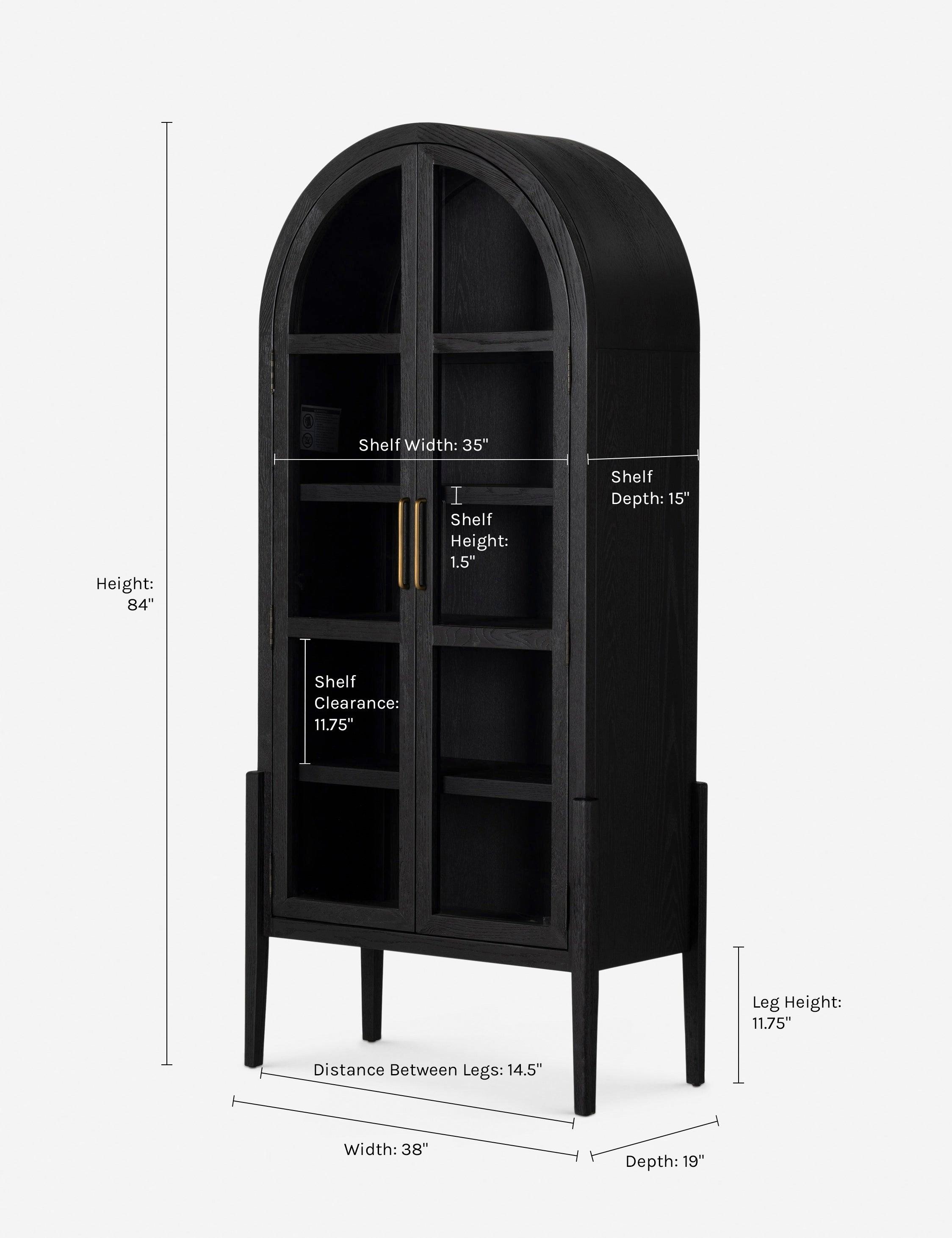 Apolline Curio Cabinet - Black
