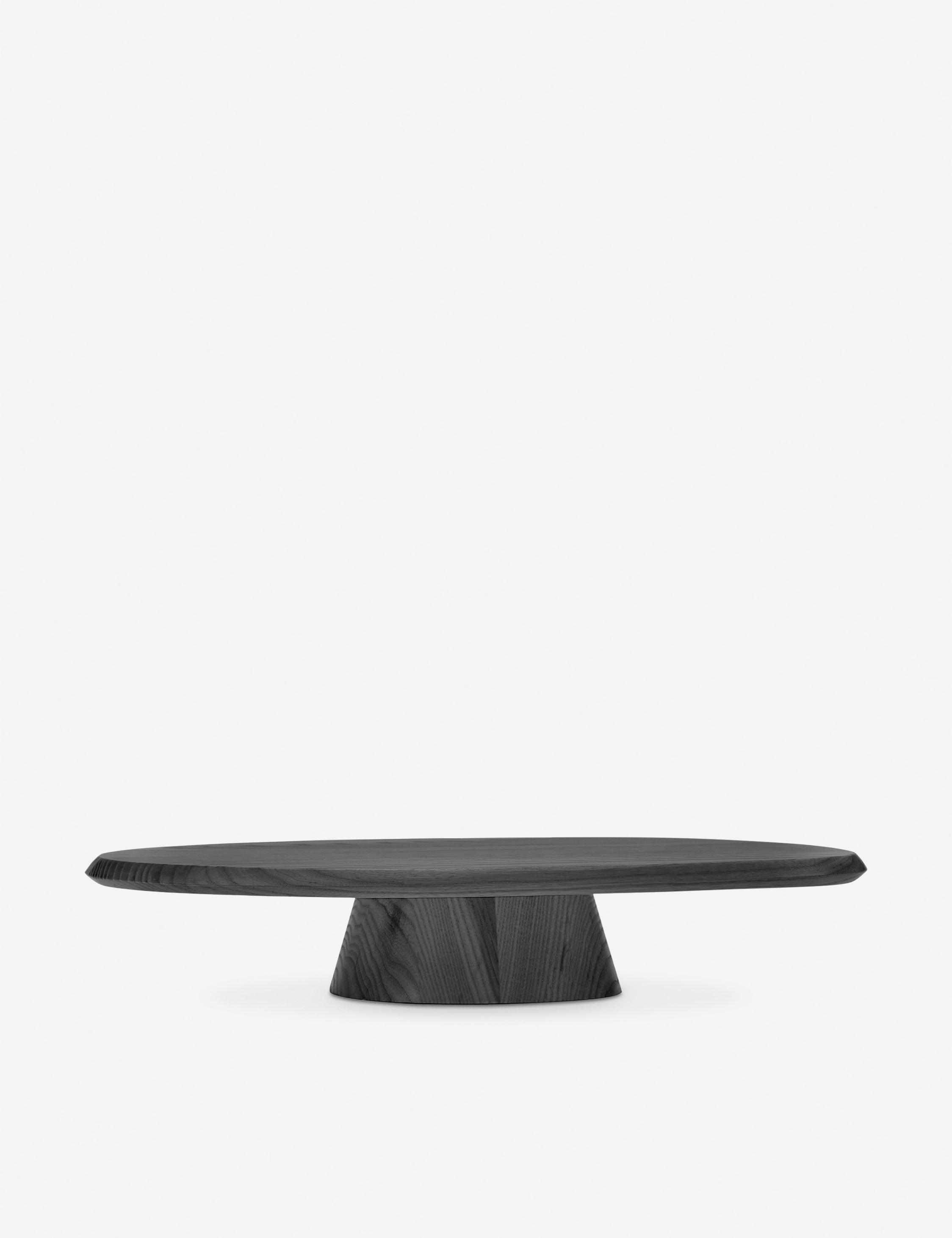 Dune Ash Wood Cake Stand by Kelly Wearstler x Serax - Black / Low
