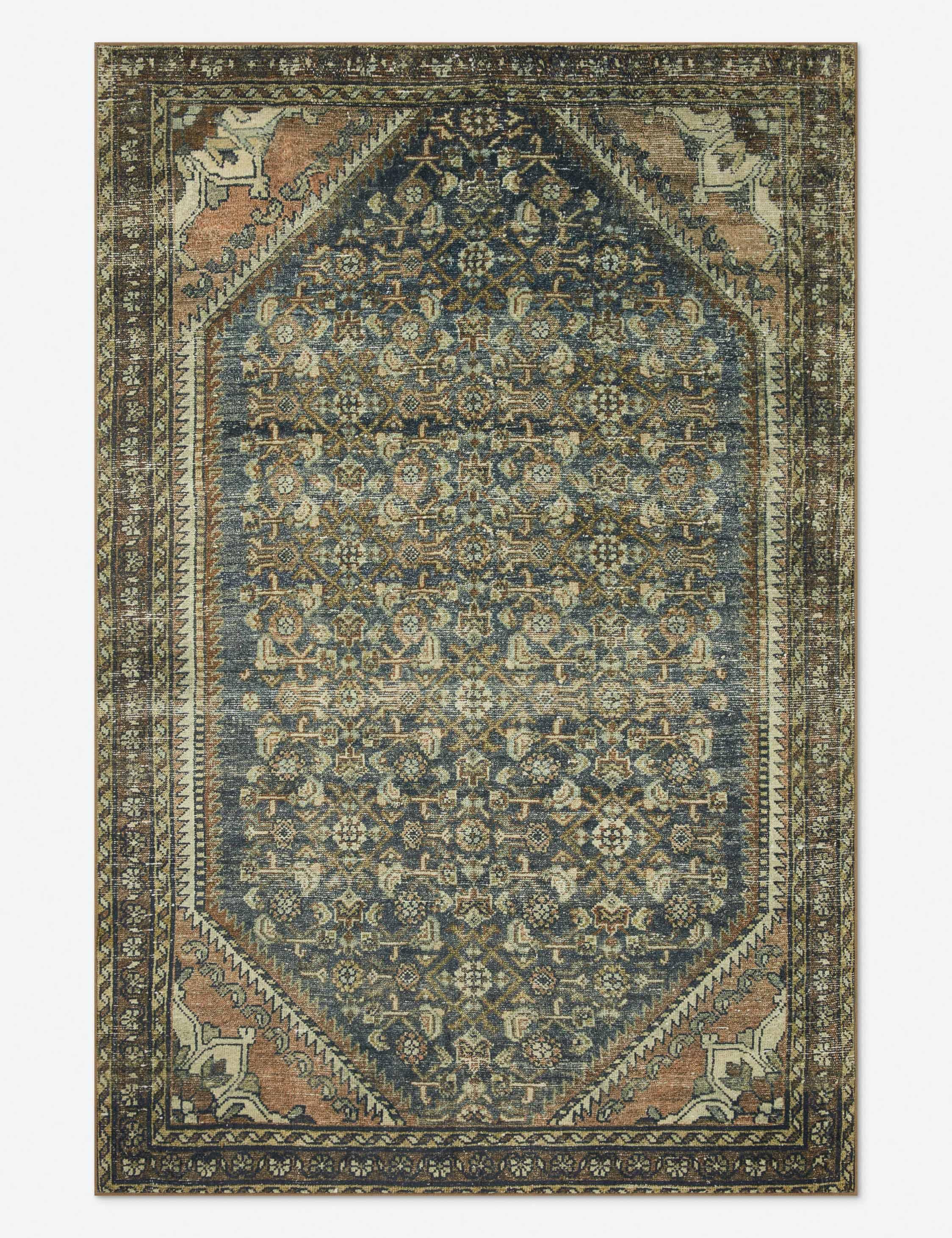 Banks I Rug by Magnolia Home by Joanna Gaines x Loloi - Denim and Clay / 3'6" x 5'6"