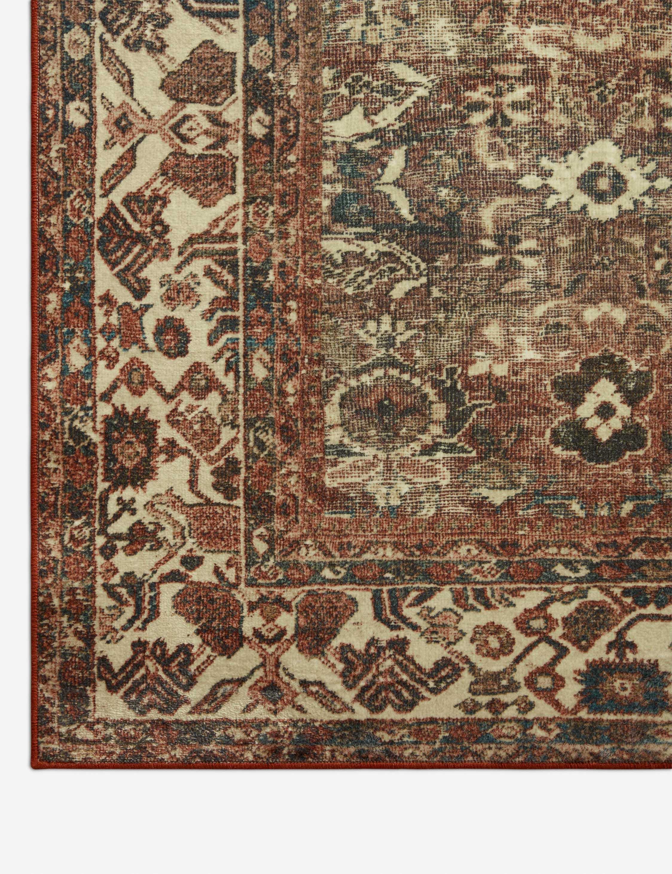 Banks II Rug by Magnolia Home by Joanna Gaines x Loloi - Brick and Ivory / 5' x 7'6"