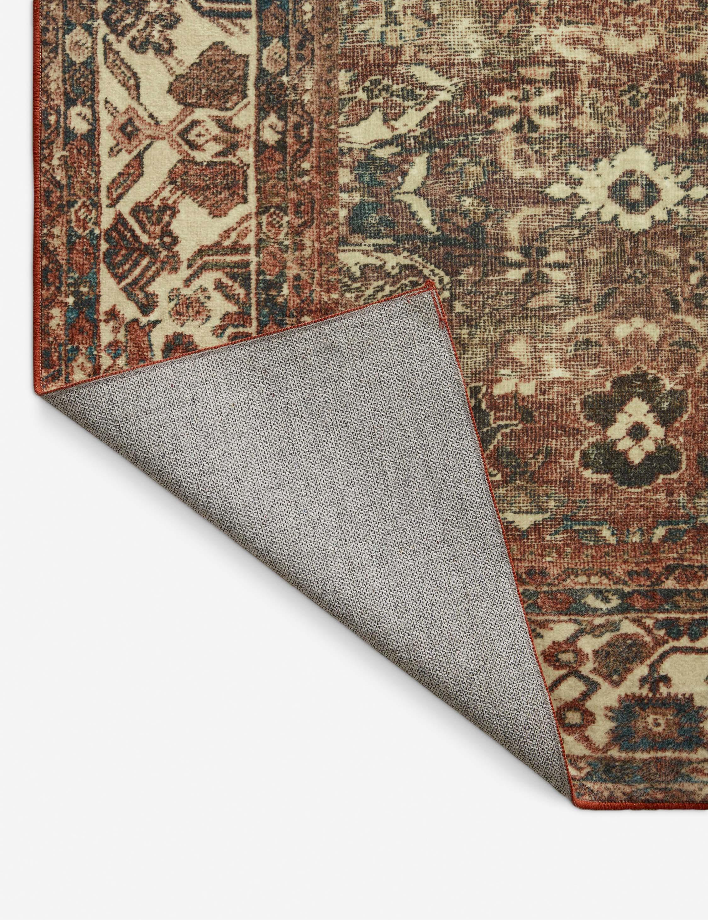 Banks II Rug by Magnolia Home by Joanna Gaines x Loloi - Brick and Ivory / 5' x 7'6"