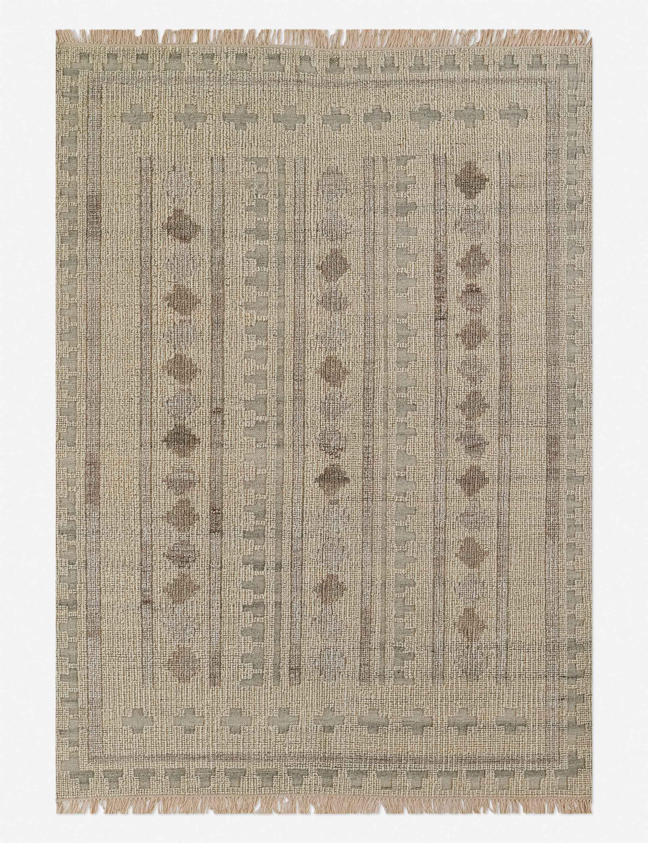 Handwoven Ivory Wool Rectangular 8' x 10' Area Rug