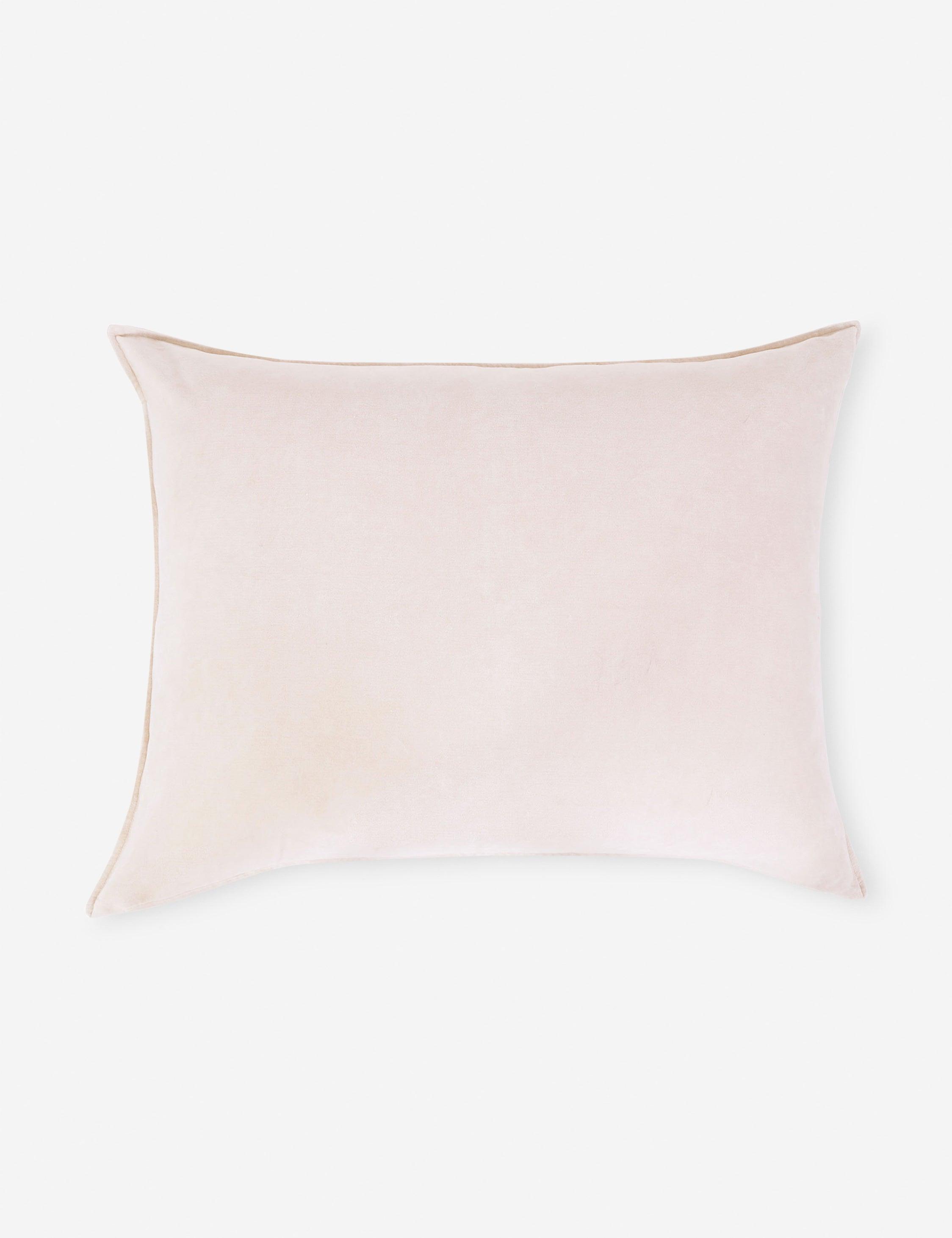 Bianca Velvet Oversized Pillow by Pom Pom at Home - Blush