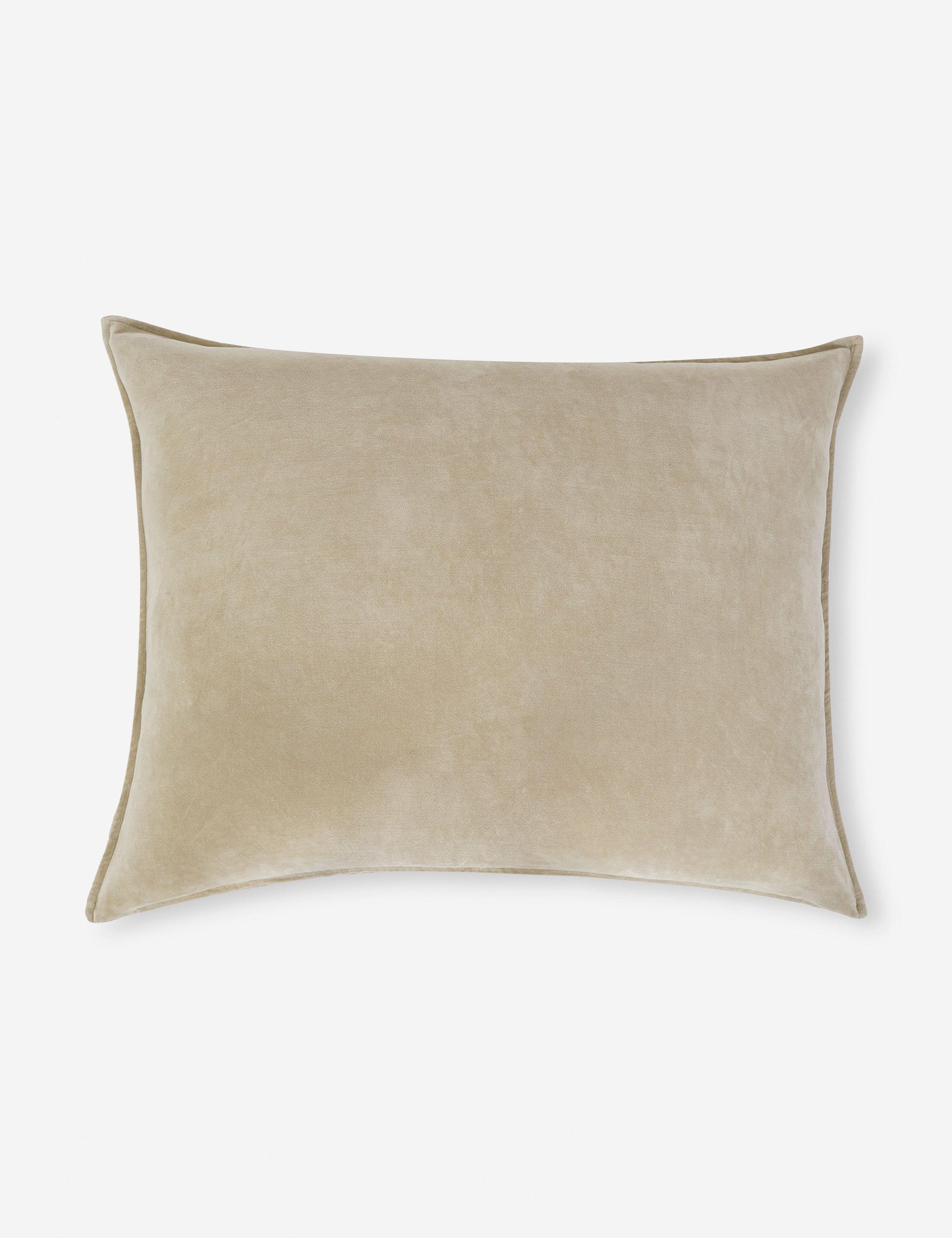 Bianca Velvet Oversized Pillow by Pom Pom at Home - Natural