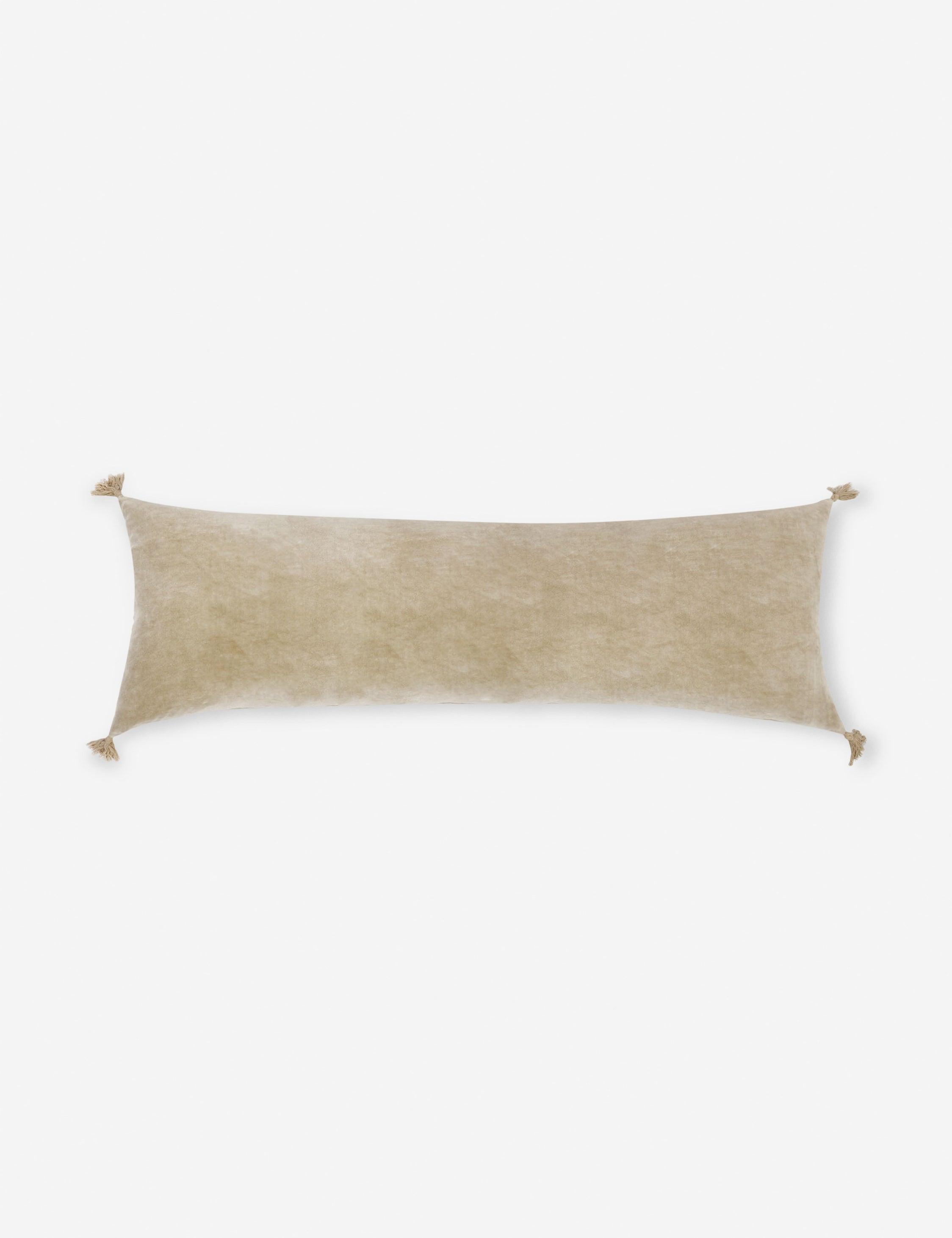 Bianca Velvet Pillow by Pom Pom at Home - Natural / Lumbar