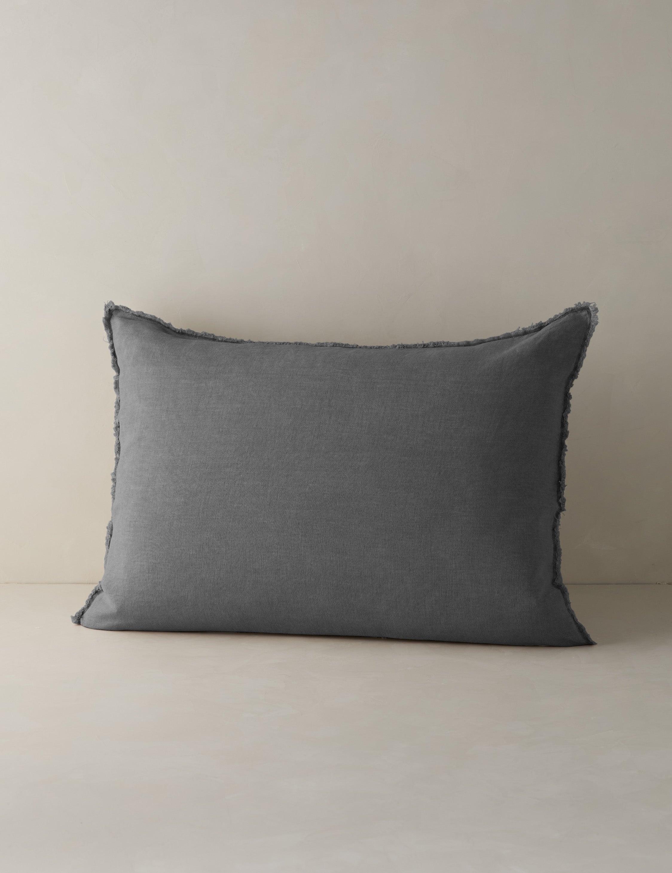 Blair Stonewashed Linen Sham by Pom Pom at Home - Midnight / Standard