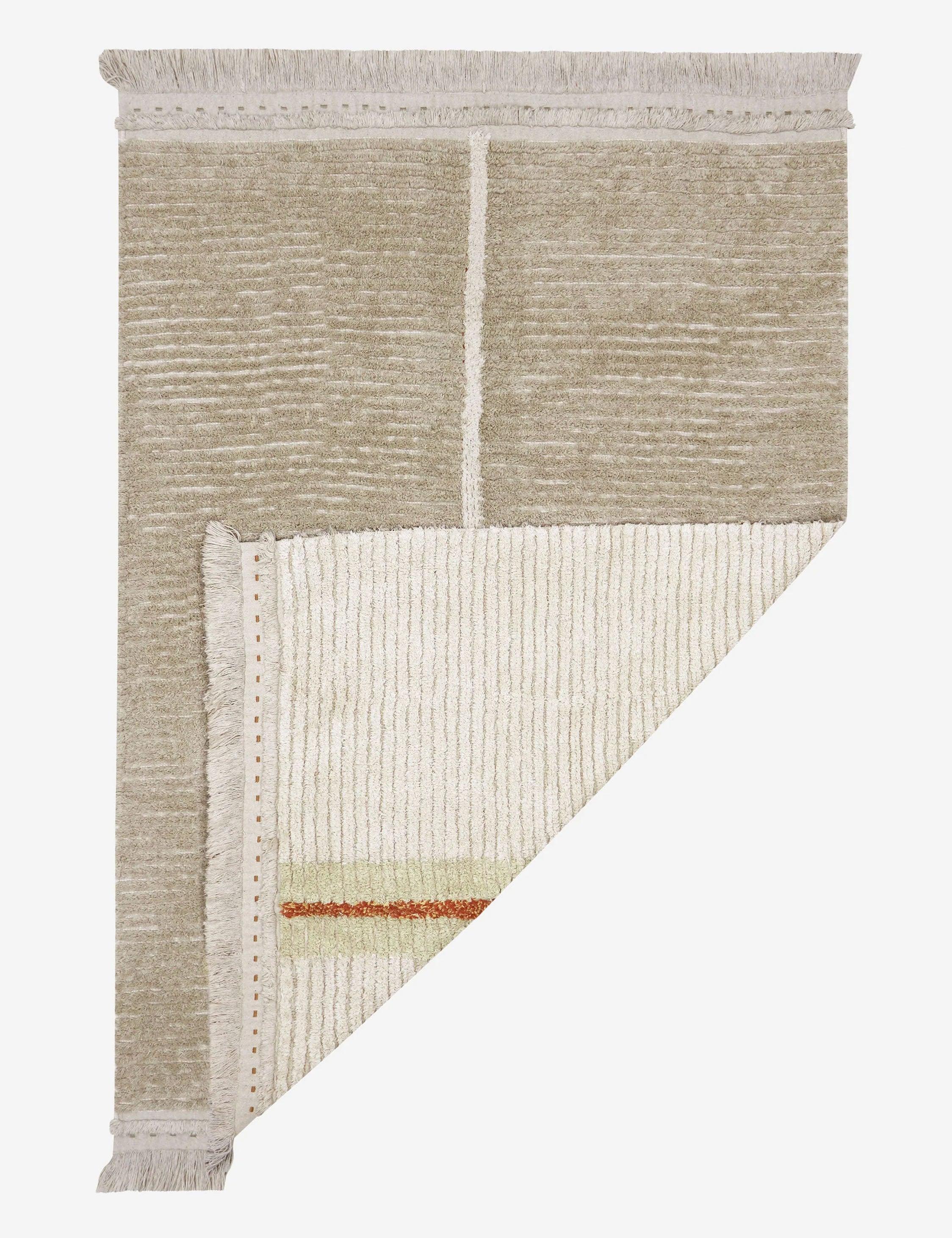 Duetto Reversible Washable Rug by Lorena Canals - Green / 4' 7'' x 6' 7''