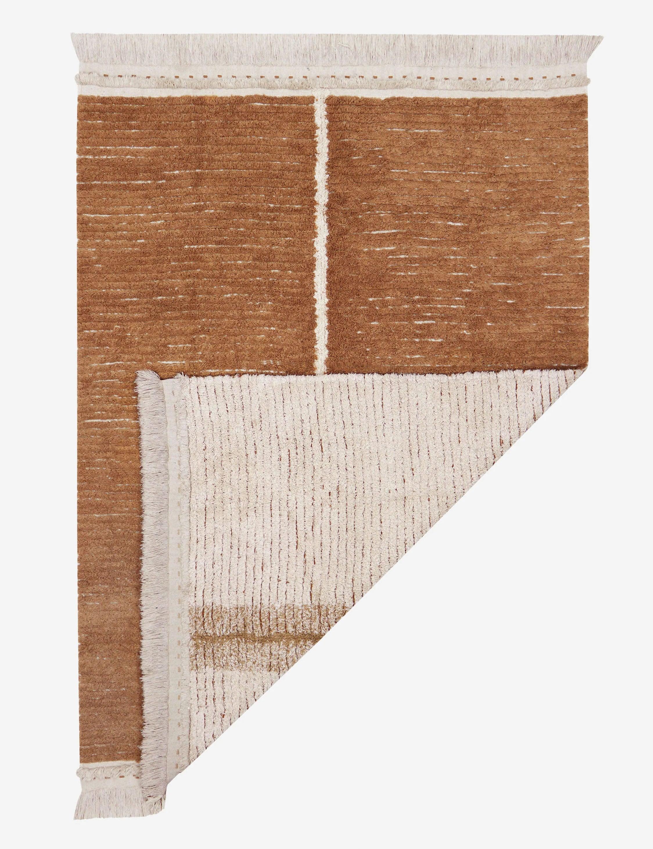 Duetto Reversible Washable Rug by Lorena Canals - Brown / 4' 7'' x 6' 7''