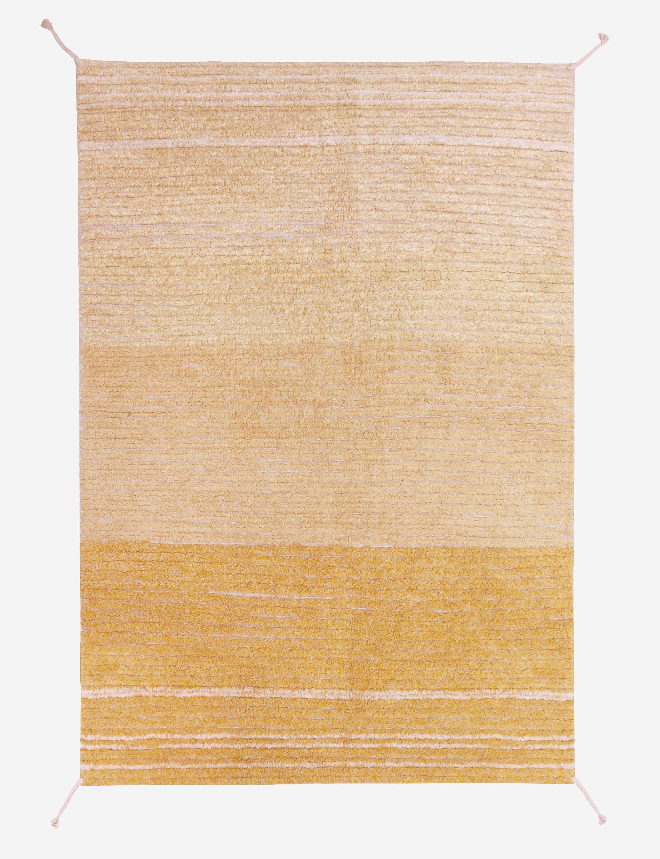 Amber Reversible Tufted Wool Stripe Rug, 2' x 4'