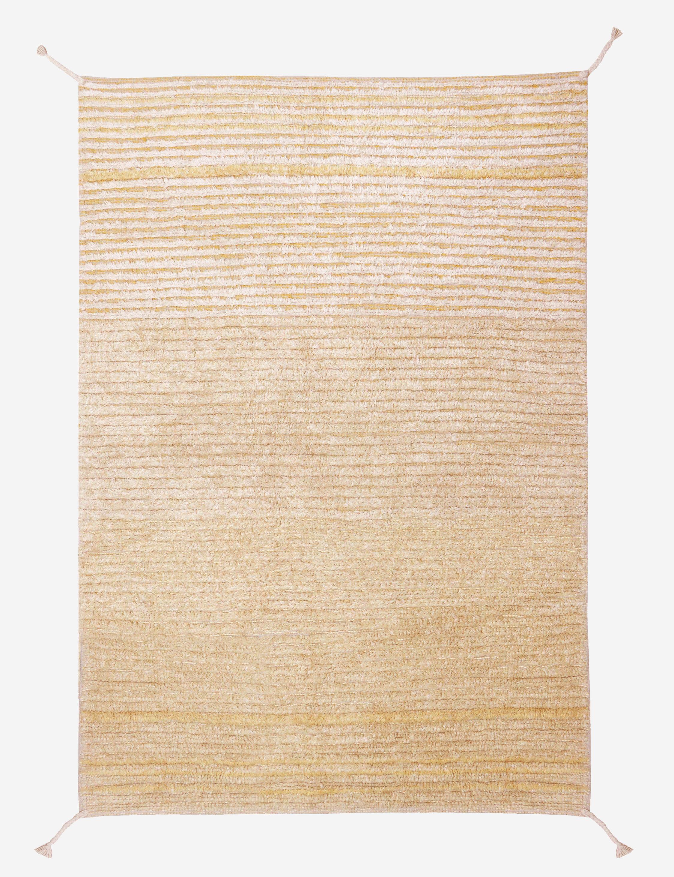 Amber Reversible Tufted Wool Stripe Rug, 2' x 4'