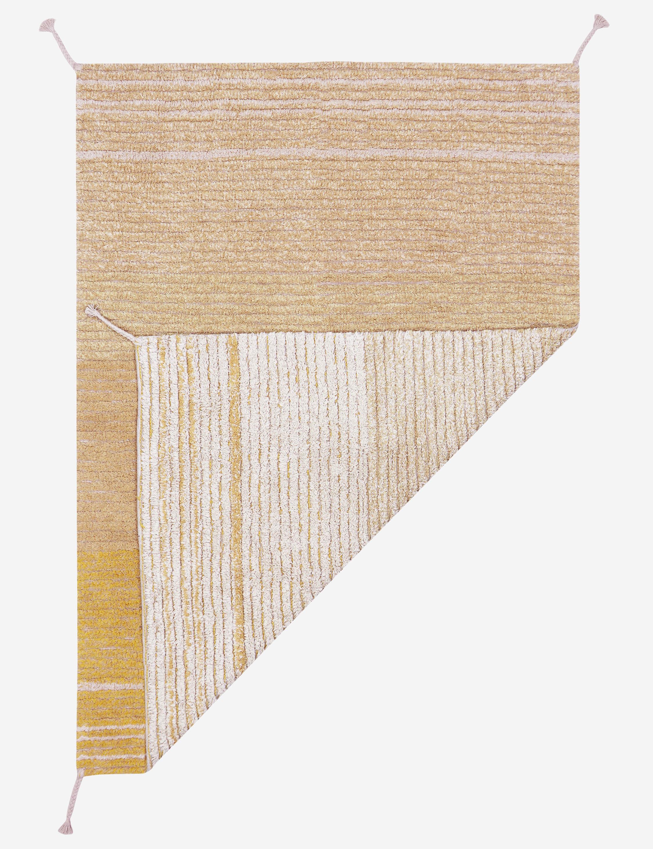 Amber Reversible Tufted Wool Stripe Rug, 2' x 4'