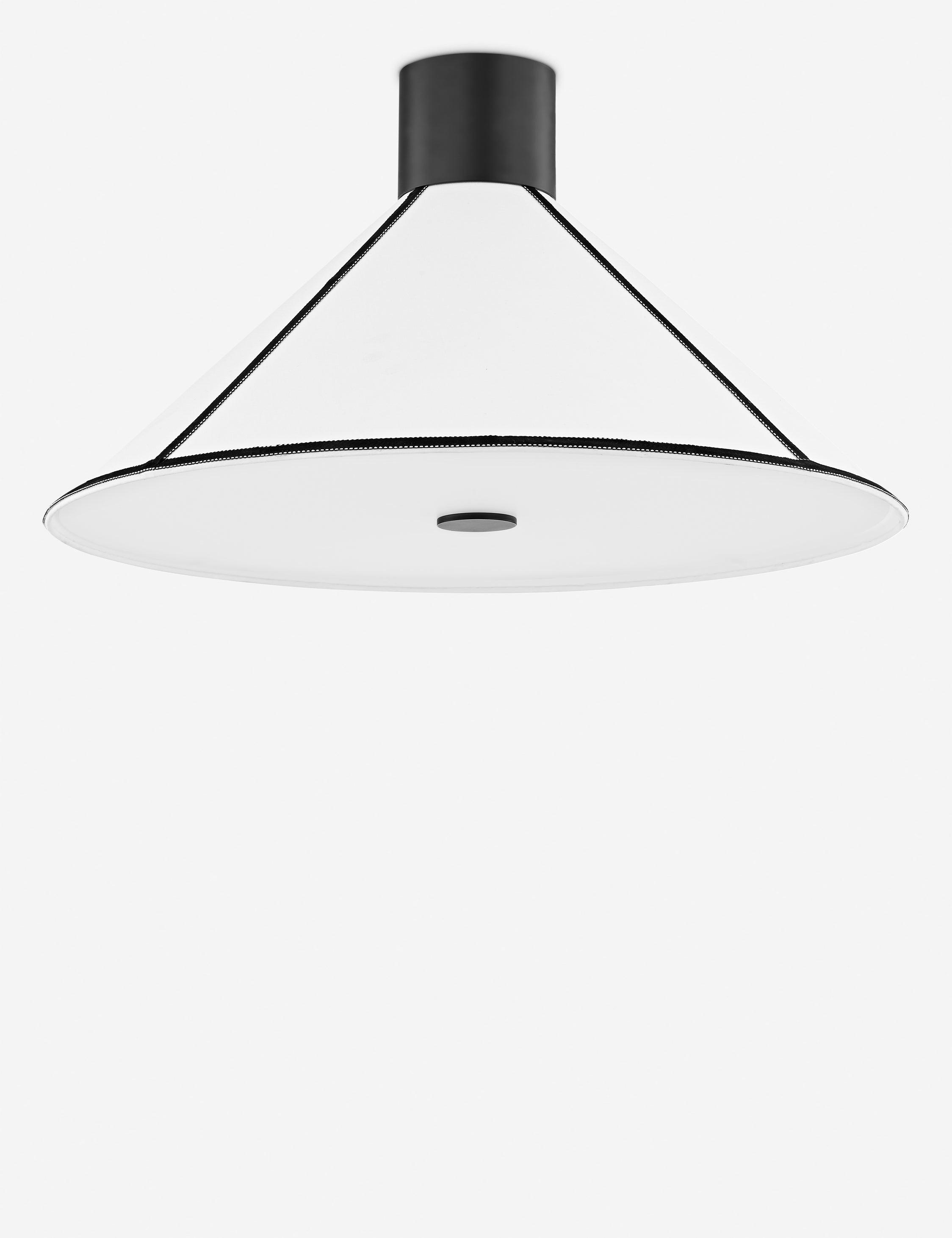 Forrest Soft Black Linen Shade 2-Light Semi Flush Mount