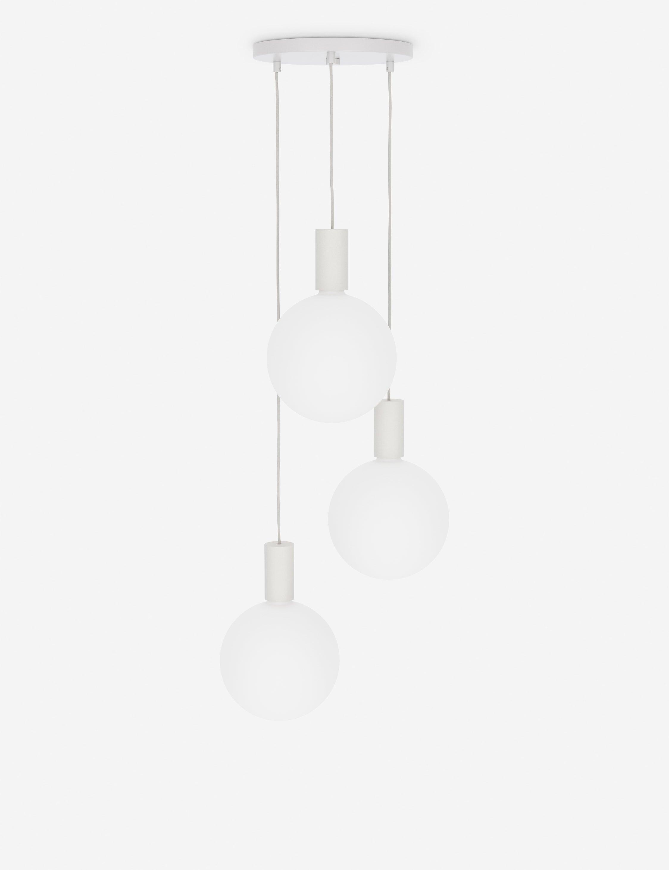 Alumina Triple Pendant Light by Tala - White / 10"Dia