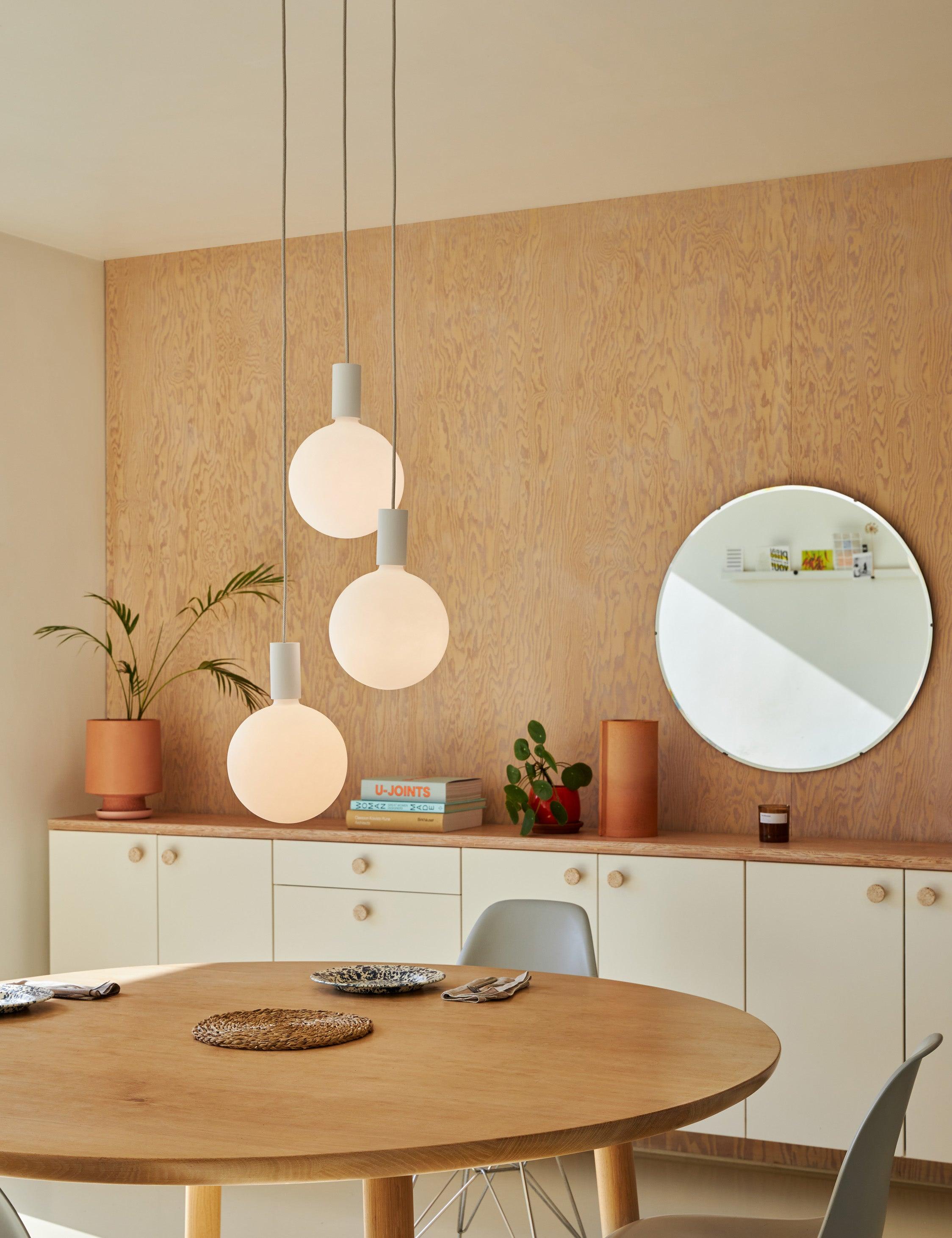 Alumina Triple Pendant Light by Tala - White / 10"Dia