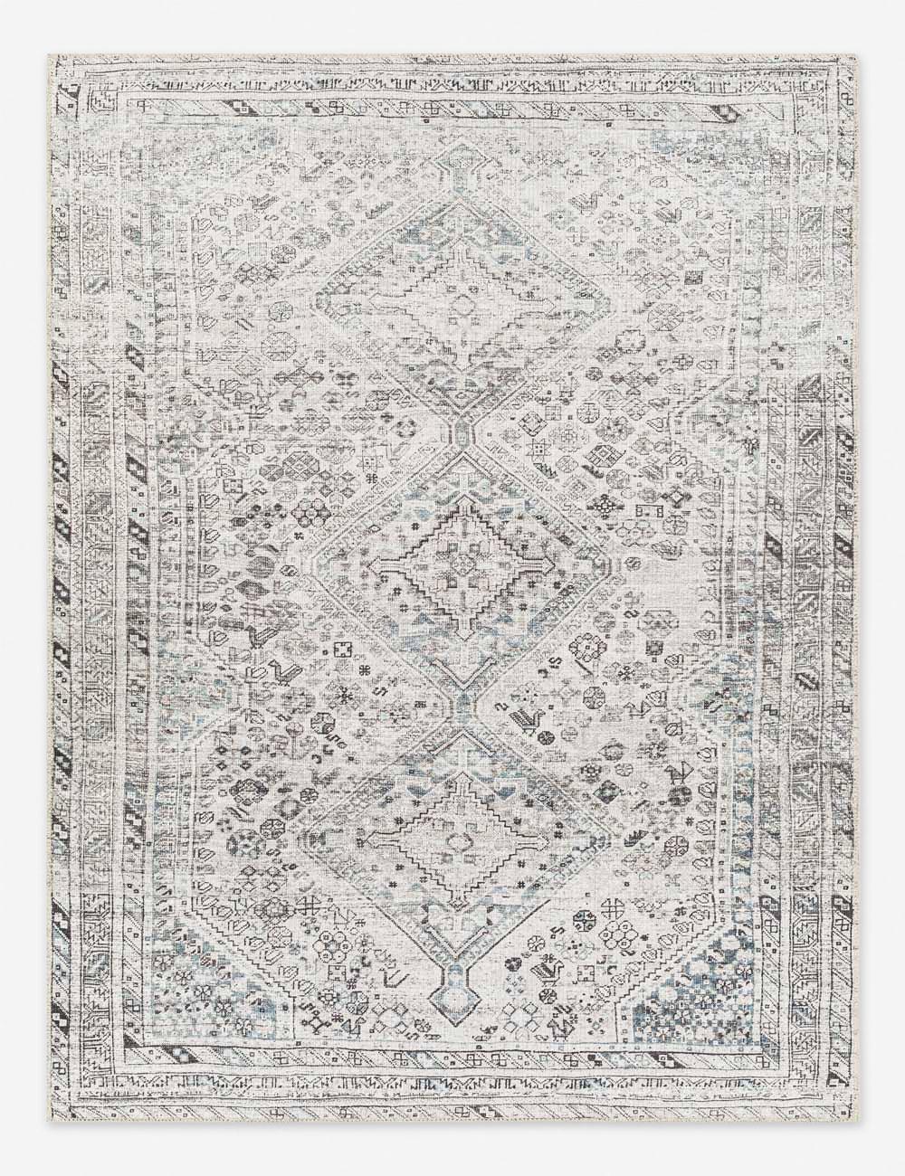 Cade Washable Rug - Blue / 6'7" x 9'