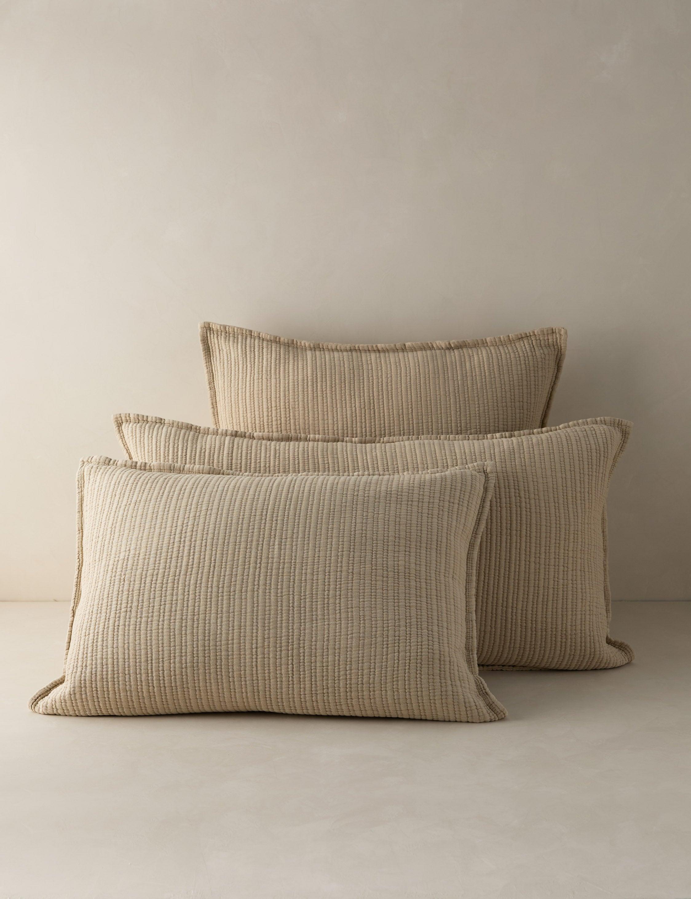 Chatham Cotton Matelasse Euro Sham by Pom Pom at Home - Natural