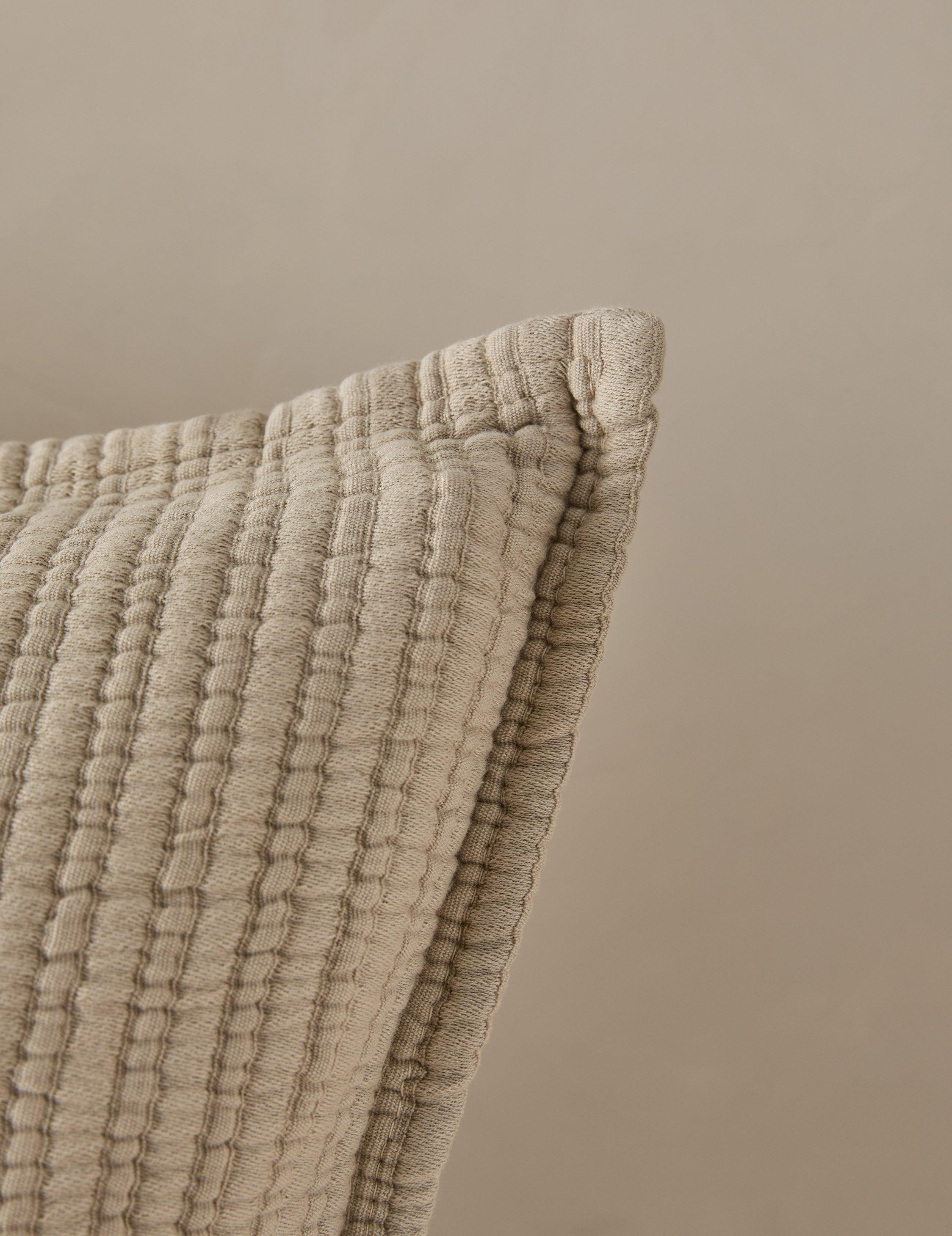 Chatham Cotton Matelasse Euro Sham by Pom Pom at Home - Natural