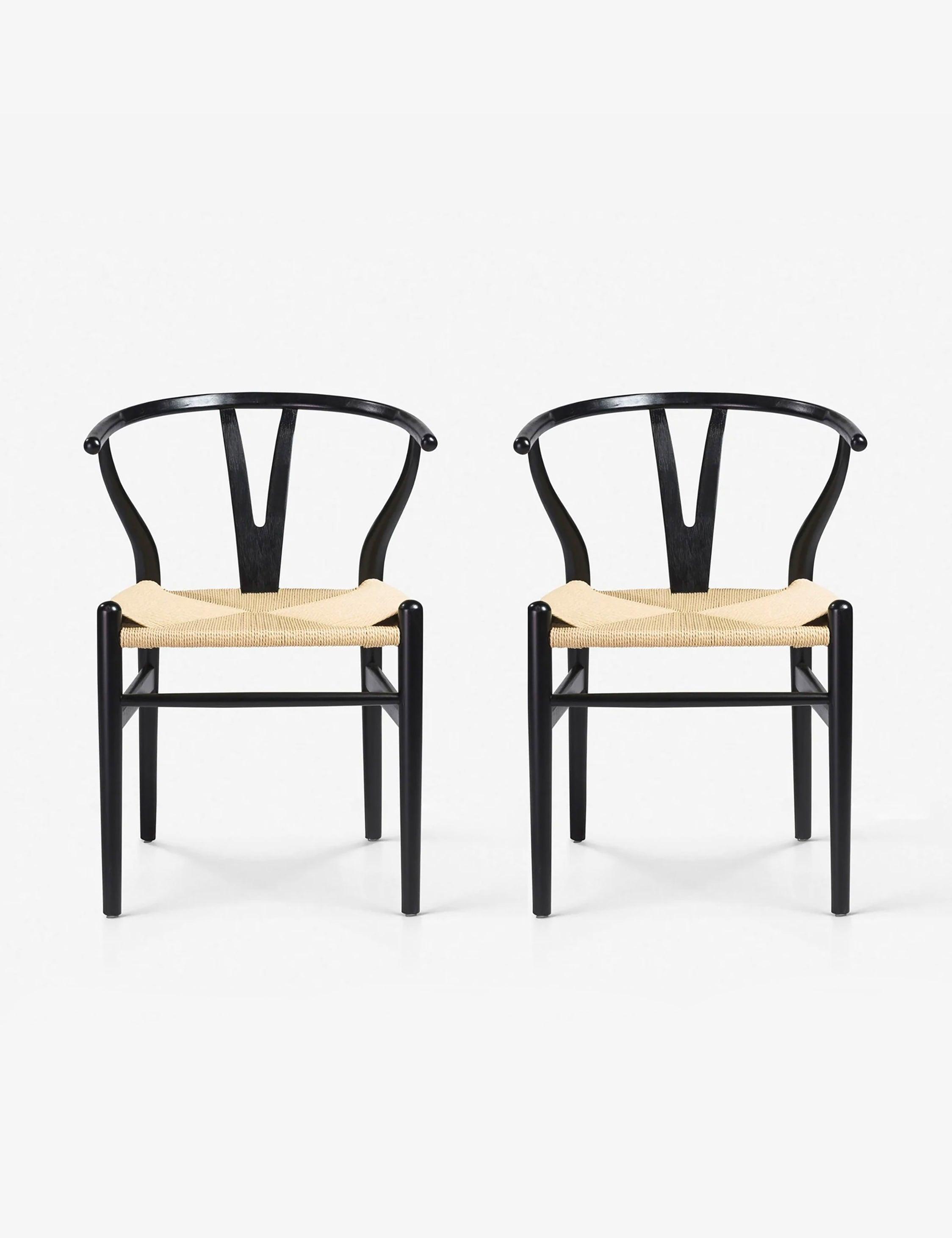 Cylia Dining Chair (Set of 2) - Black and Natural