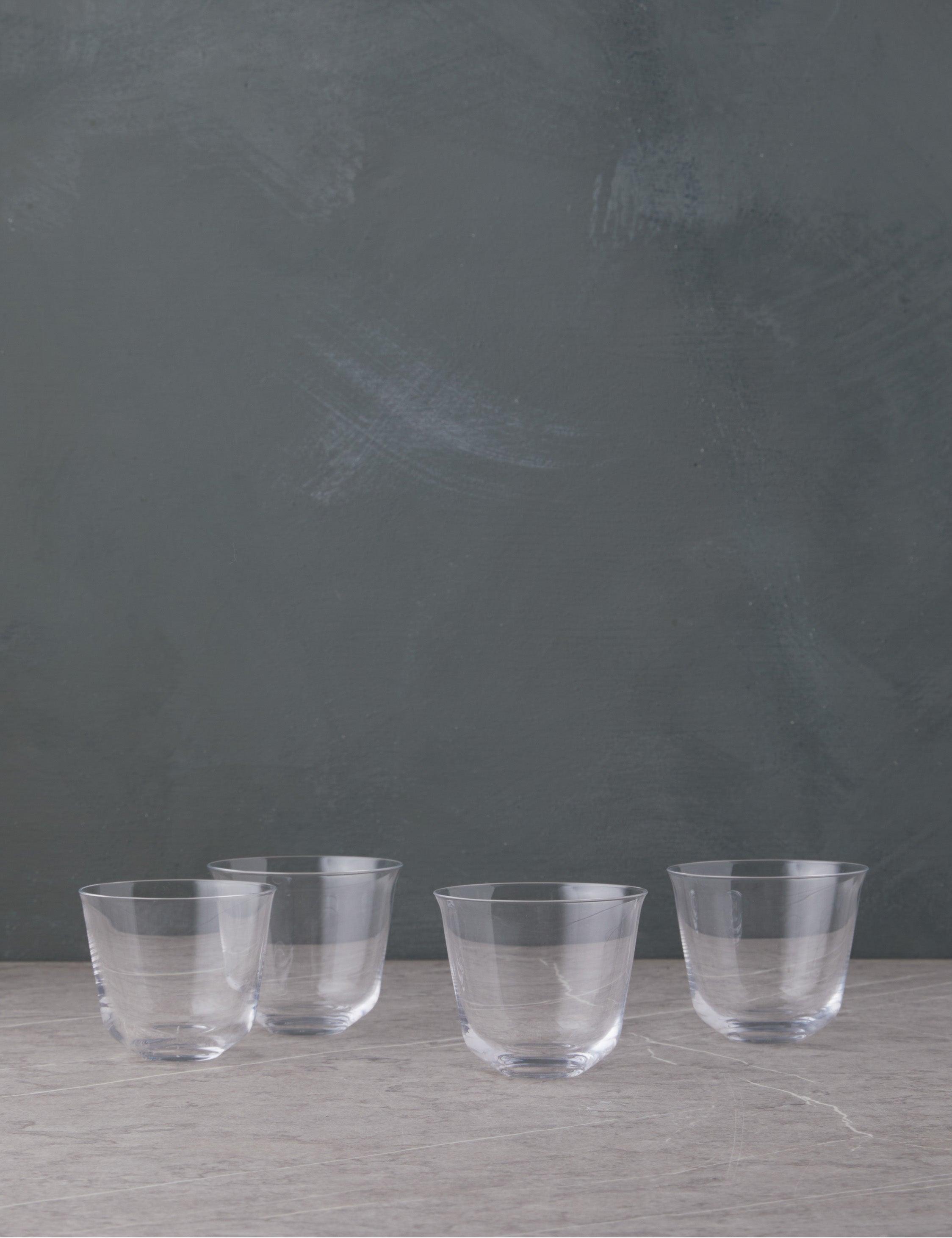 Grace Leadfree-Crystal Glassware by Ann Demeulemeester x Serax - Clear / Stemless Wine Glasses -Set of 4