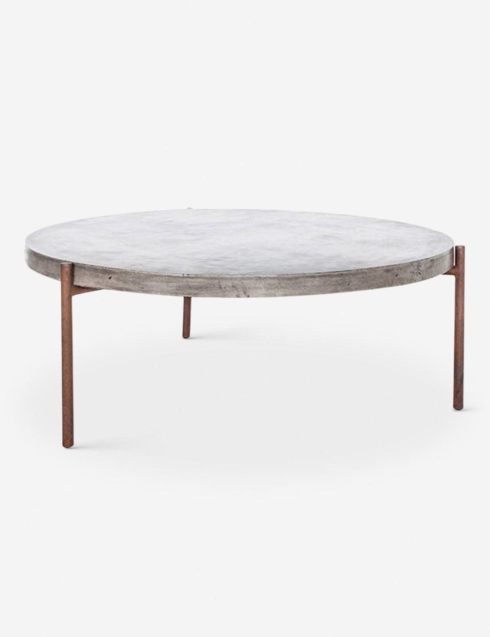 Harrison Steel Legs and Concrete Surface Round Coffee Table