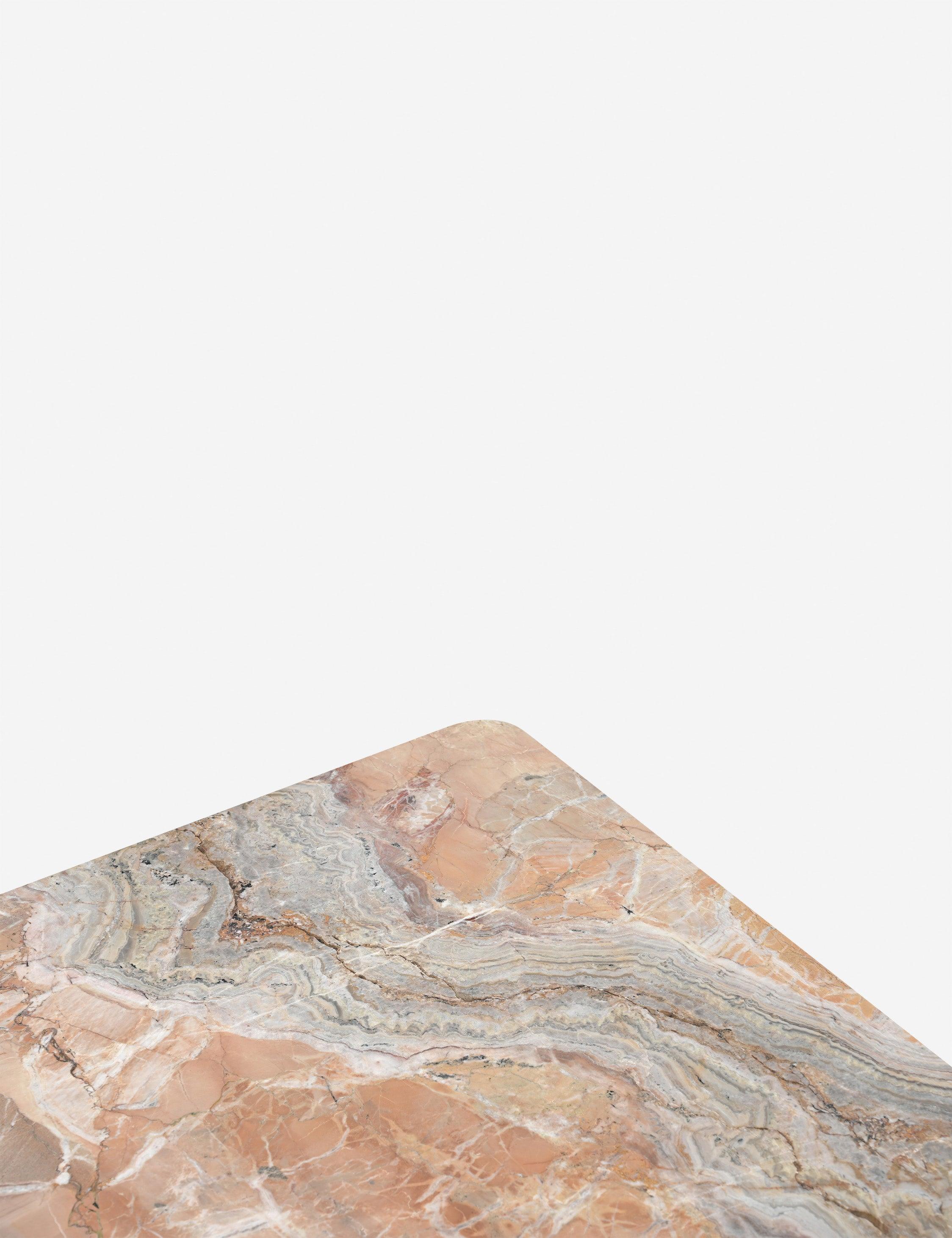 Cato Coffee Table - Orange Marble